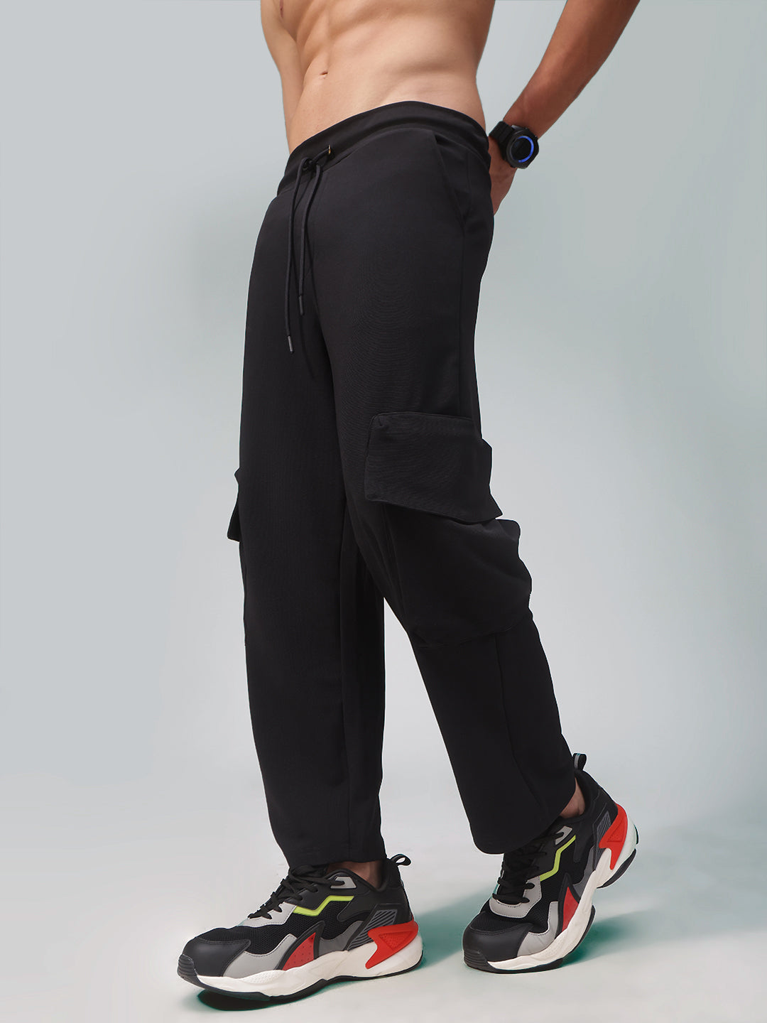 Mens Relaxed Fit Flexi Waist TrackPants