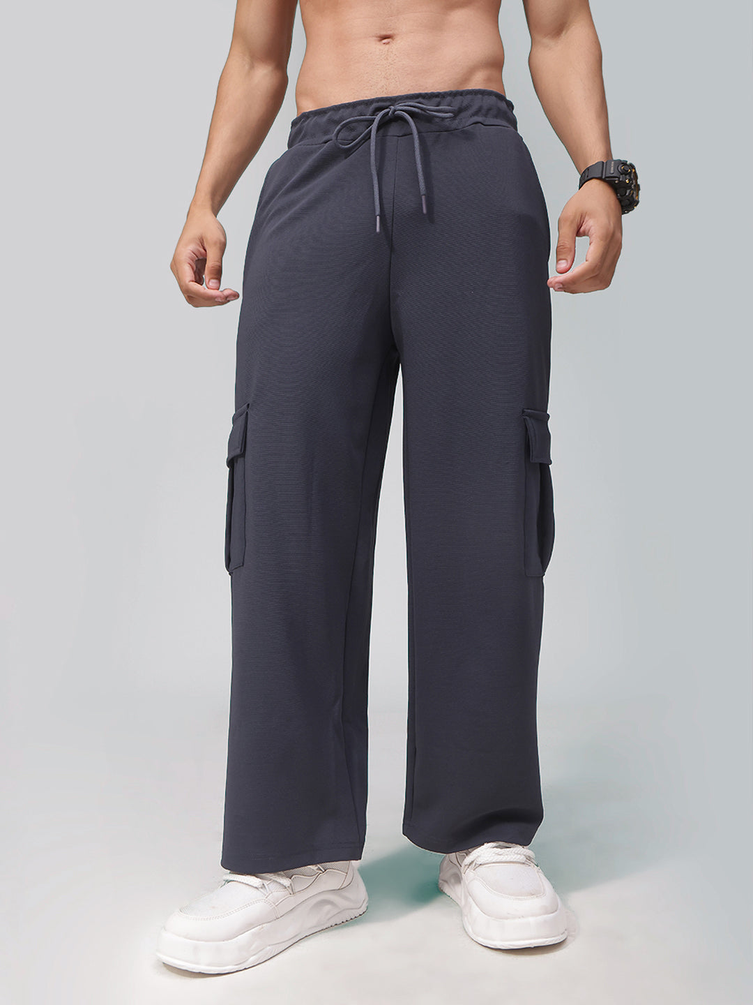 Mens Relaxed Fit Flexi Waist TrackPants