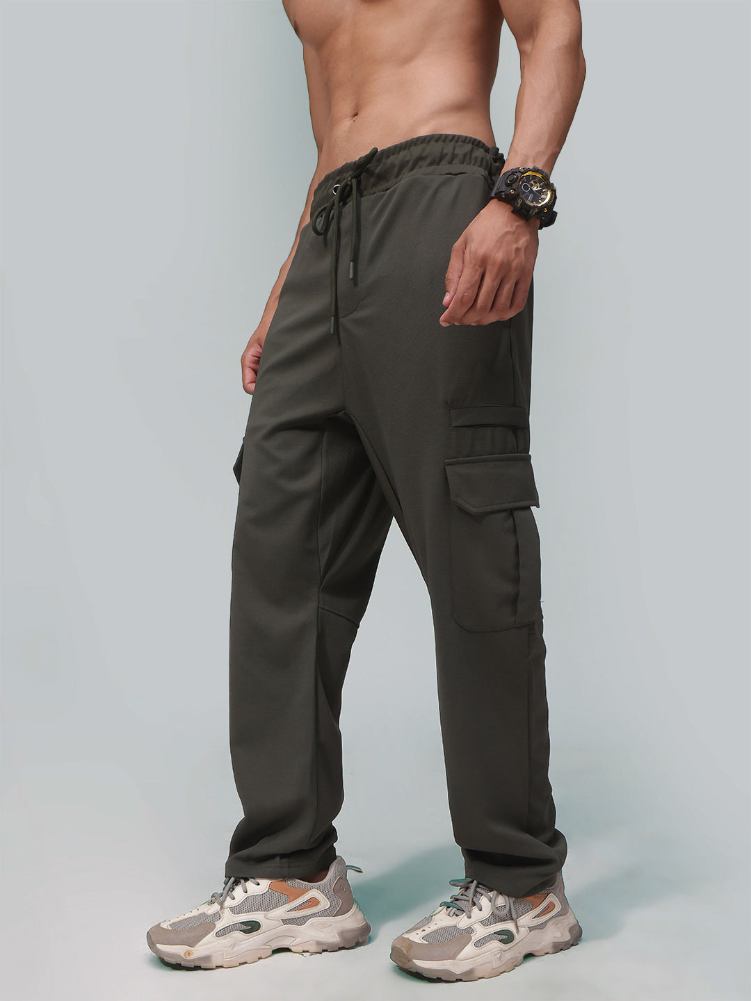 Mens Straight Fit Flexi Waist TrackPants