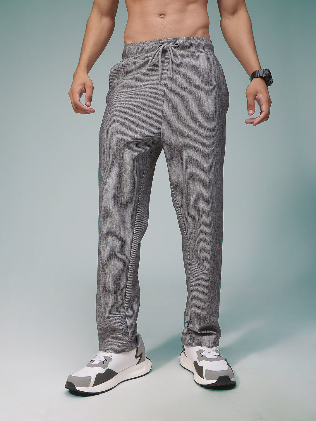 Mens Straight Fit Flexi Waist TrackPants