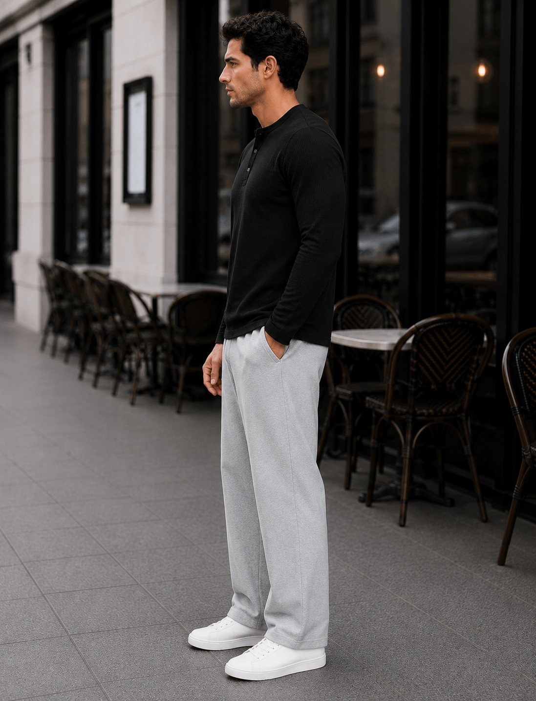 Men's Regular Fit Solid Full Sleeve Tshirt
