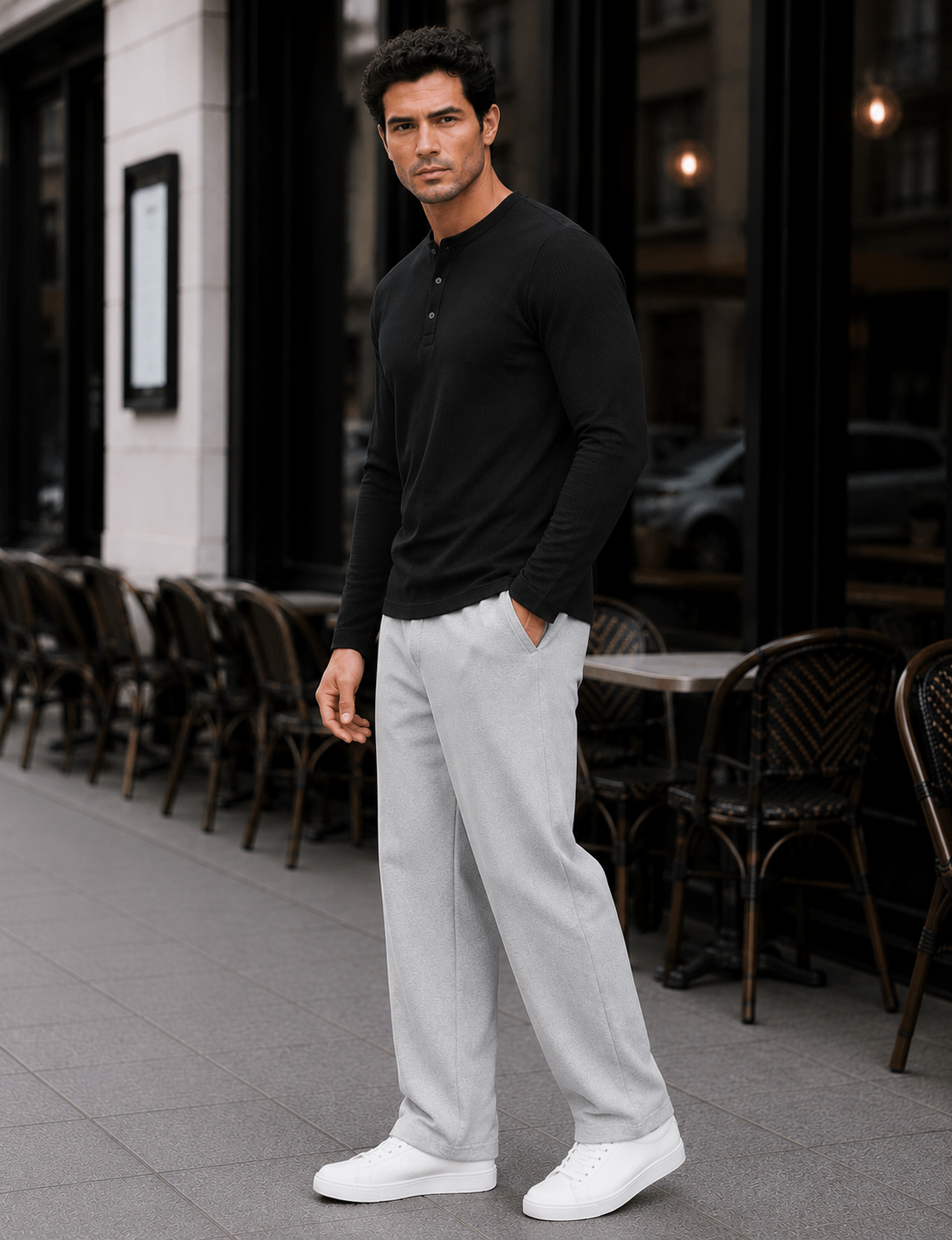 Men's Regular Fit Solid Full Sleeve Tshirt