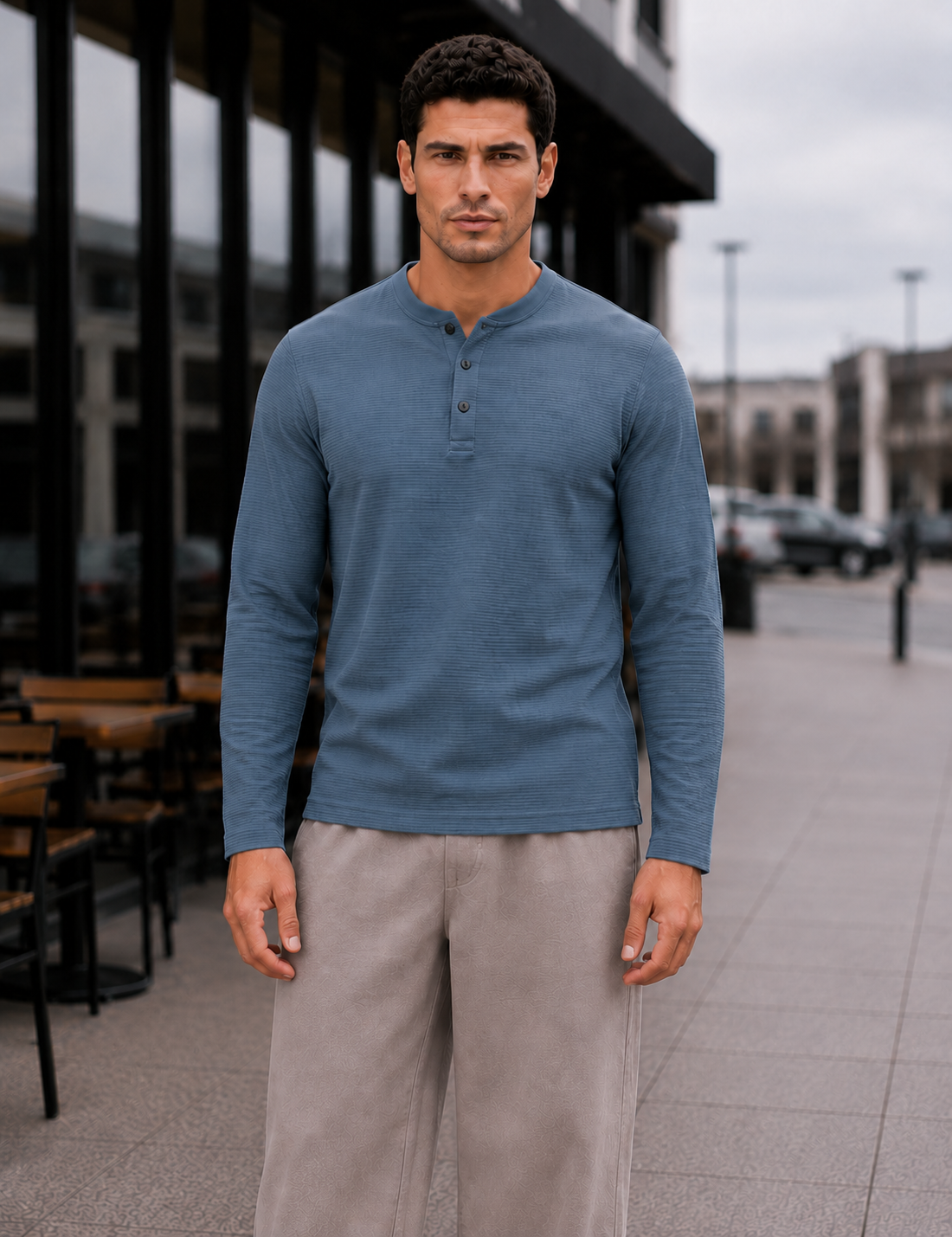 Mens Regular Fit Solid Full Sleeve T Shirt