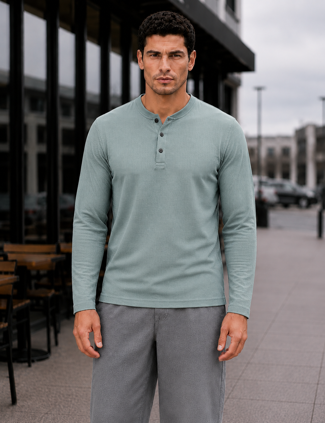 Mens Regular Fit Solid Full Sleeve T Shirt