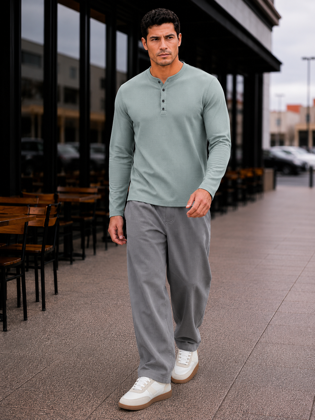 Mens Regular Fit Solid Full Sleeve T Shirt