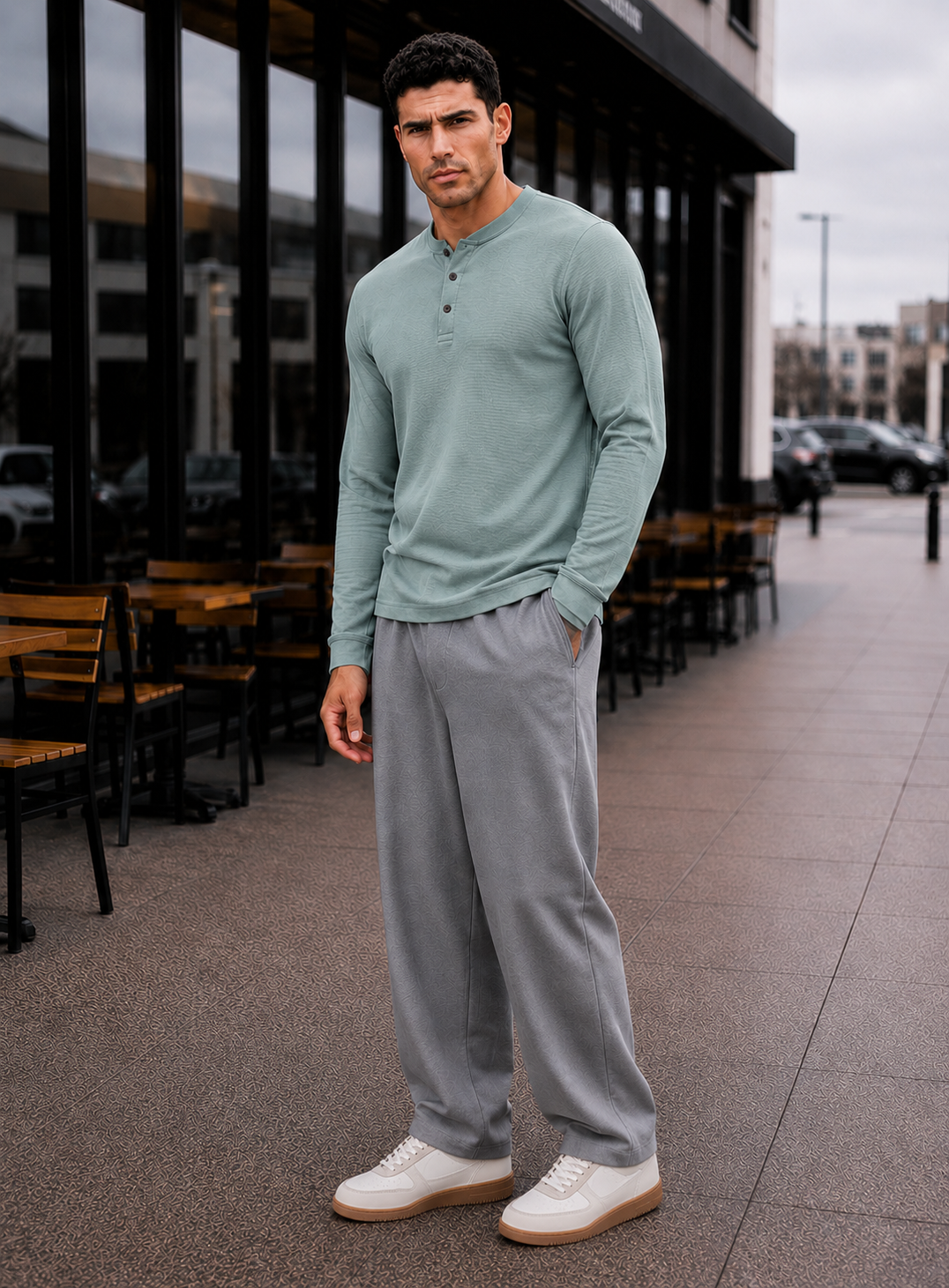 Mens Regular Fit Solid Full Sleeve T Shirt