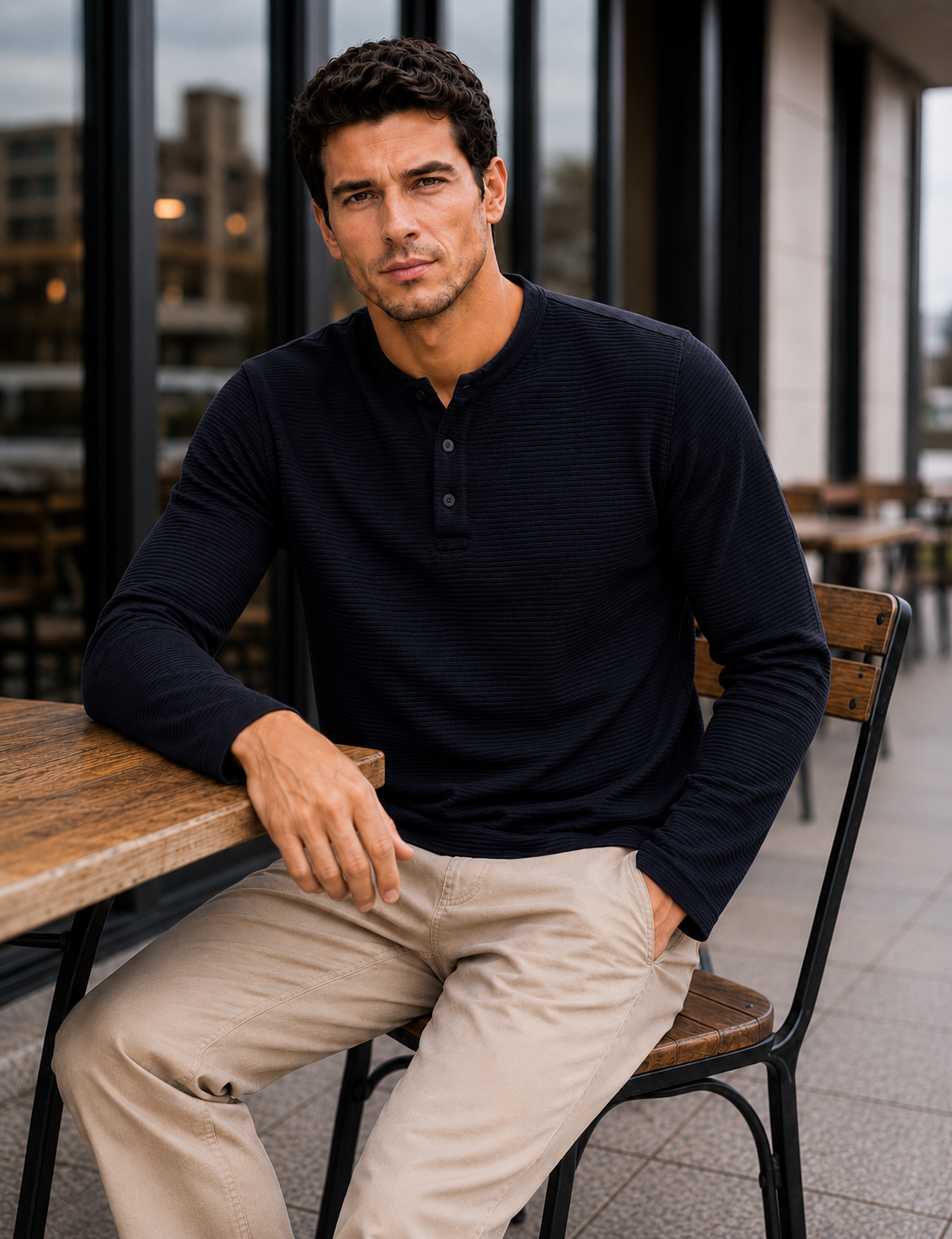 Men's Regular Fit Solid Full Sleeve Tshirt