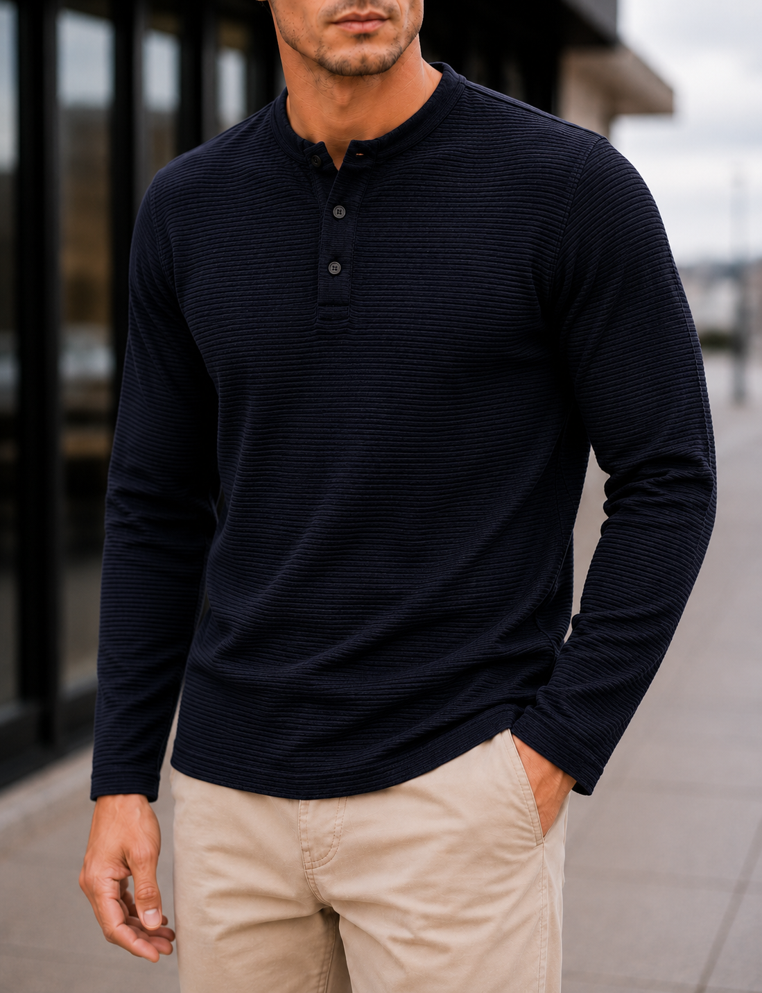 Men's Regular Fit Solid Full Sleeve Tshirt