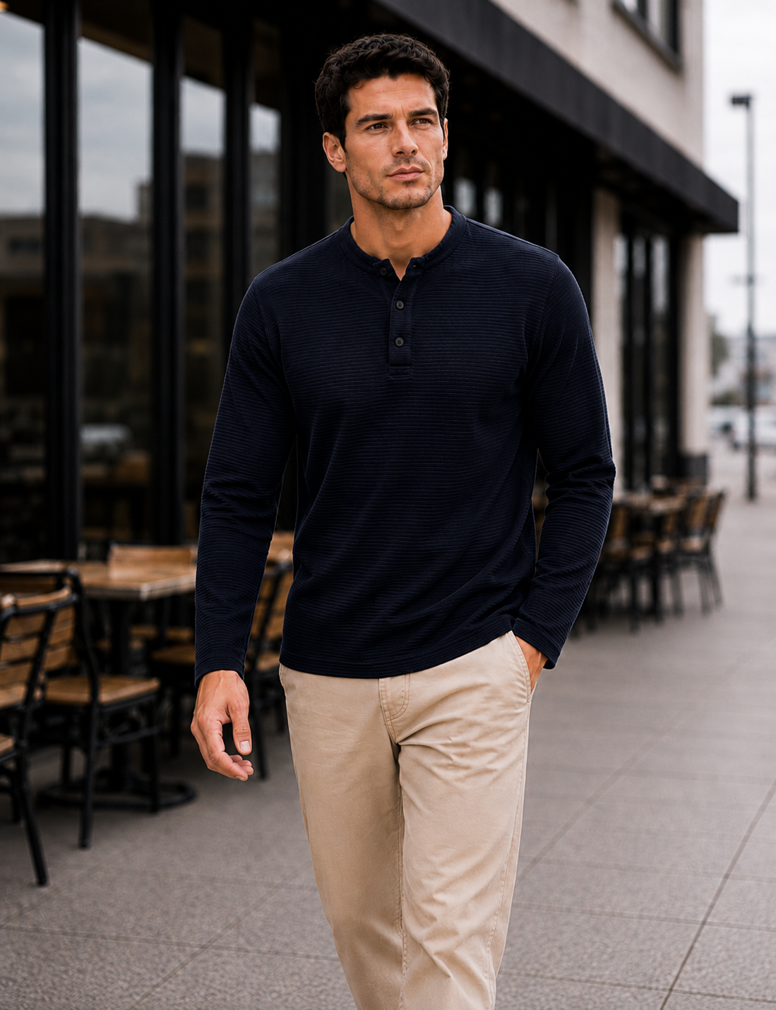 Men's Regular Fit Solid Full Sleeve Tshirt
