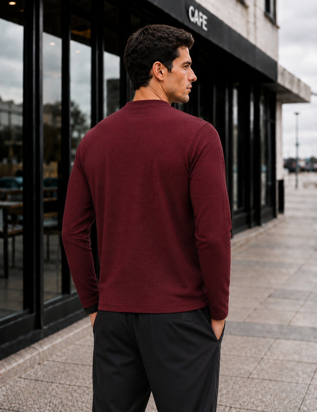 Mens Regular Fit Solid full Sleeve T Shirt
