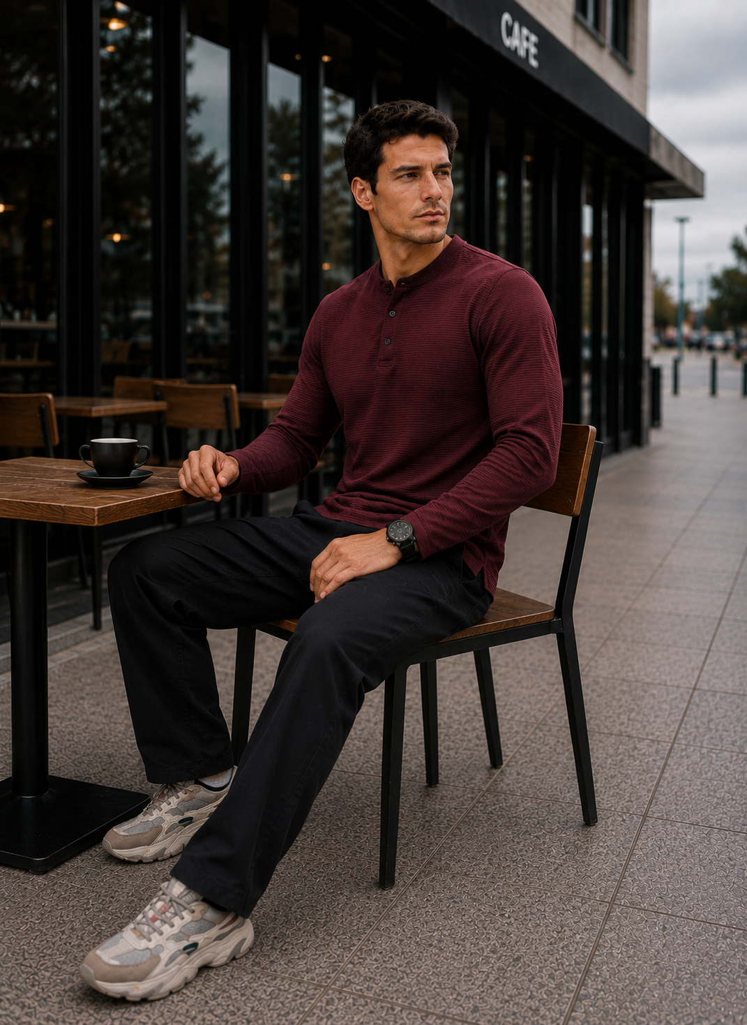Mens Regular Fit Solid full Sleeve T Shirt