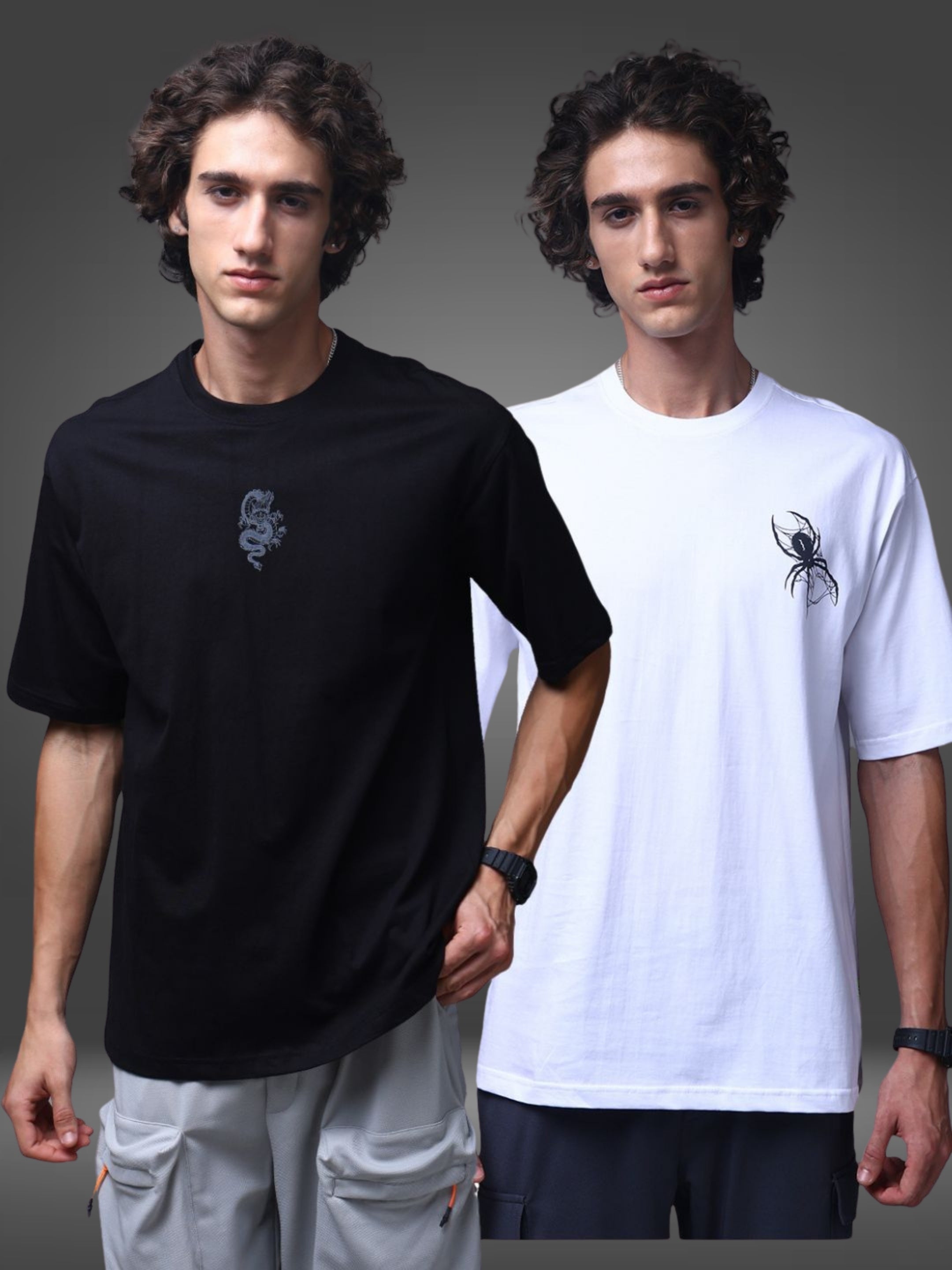 Men's Oversized Pack of 2 tshirts