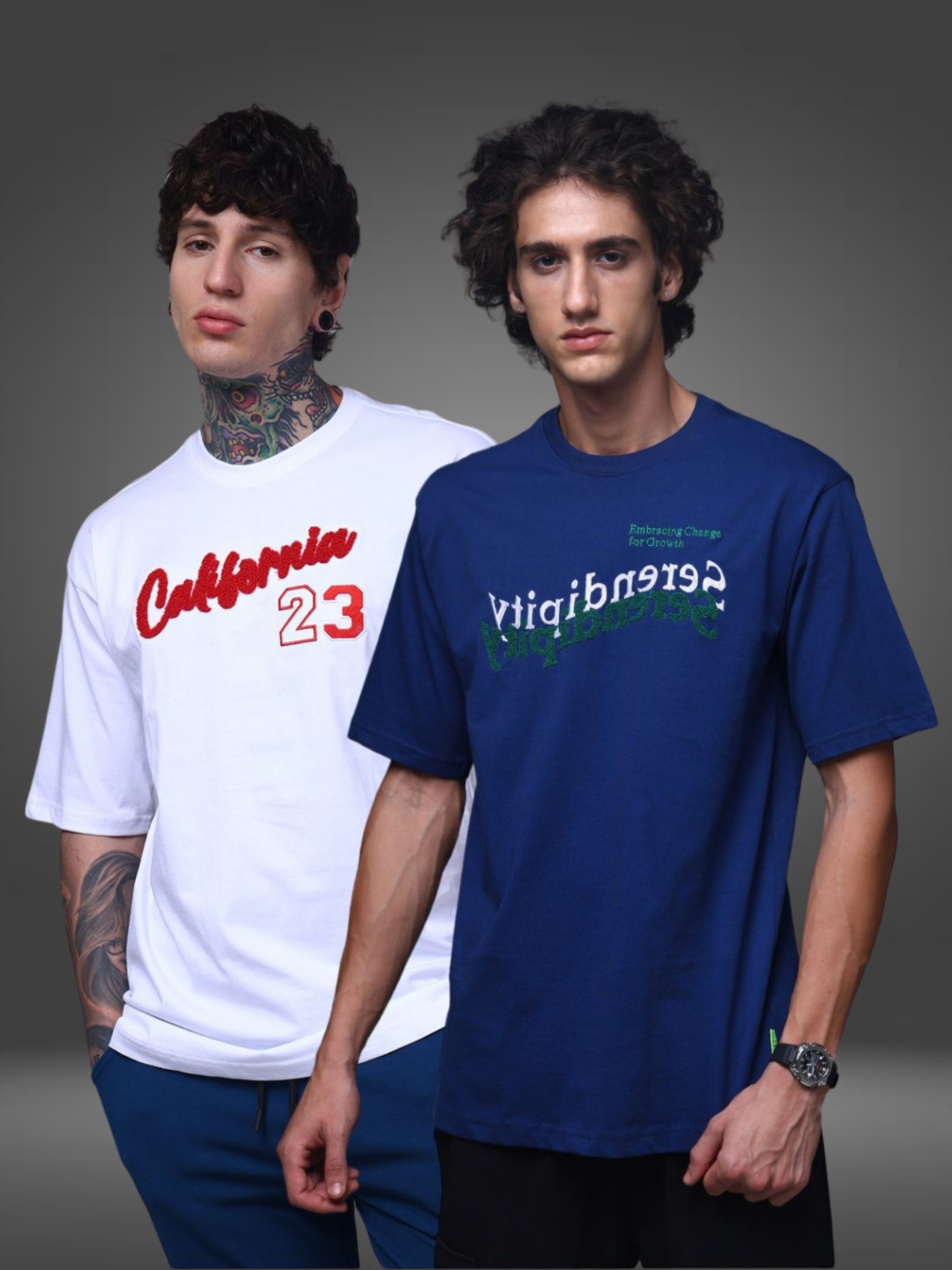 Men's Oversized Pack of 2 tshirts