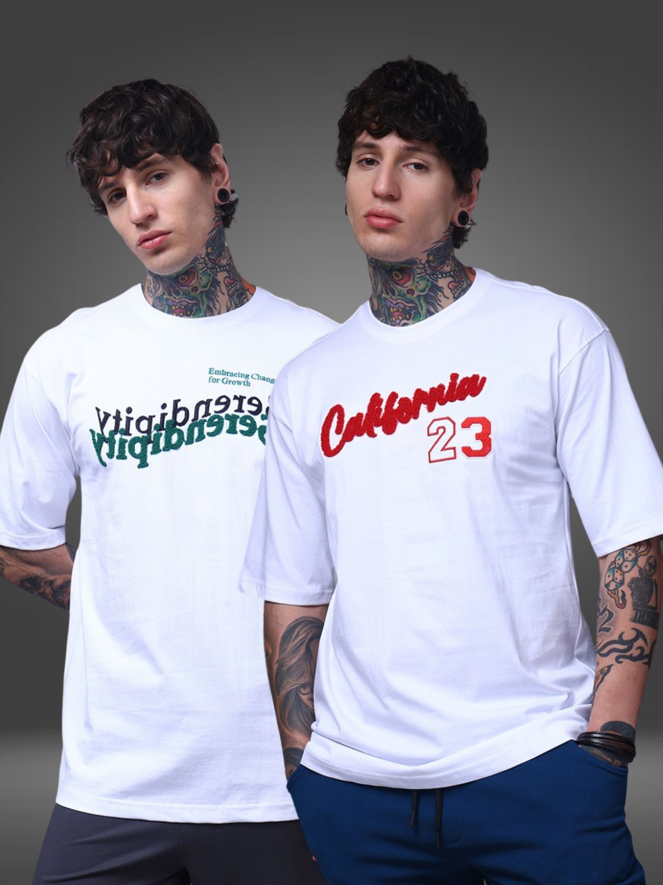 Men's Oversized Pack of 2 tshirts
