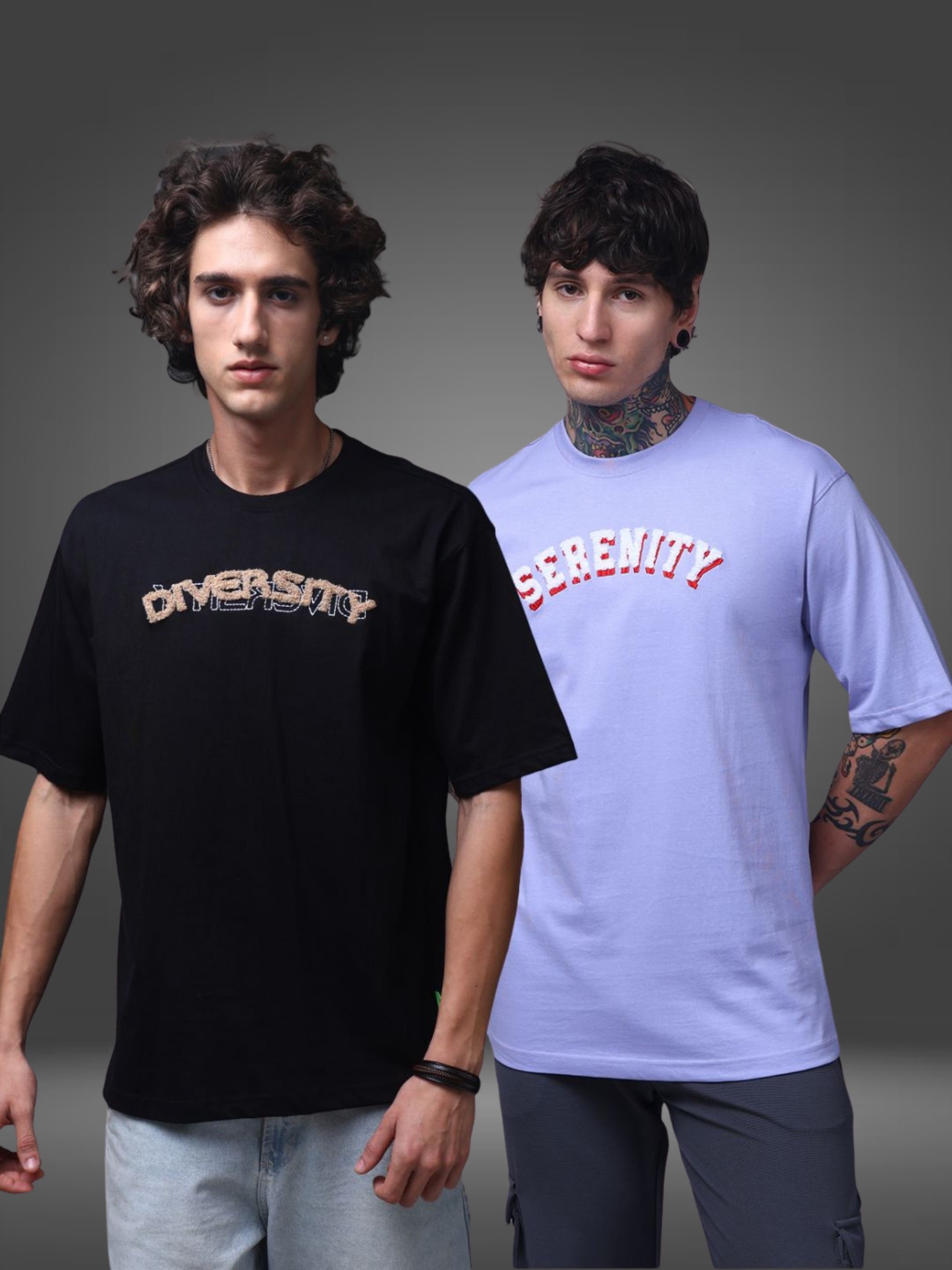 Men's Oversized Pack of 2 tshirts