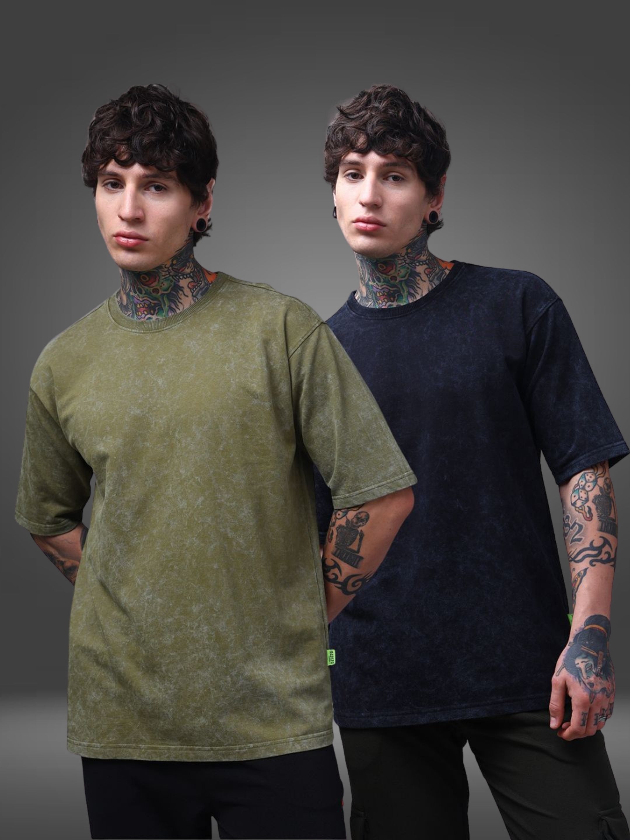 Men's Oversized Pack of 2 tshirts