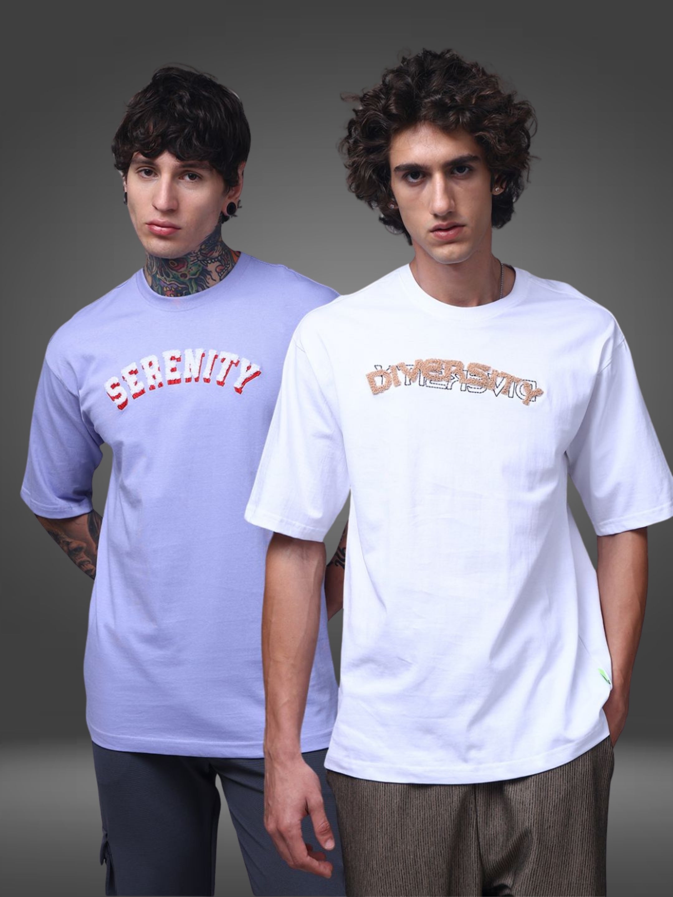 Men's Oversized Pack of 2 tshirts