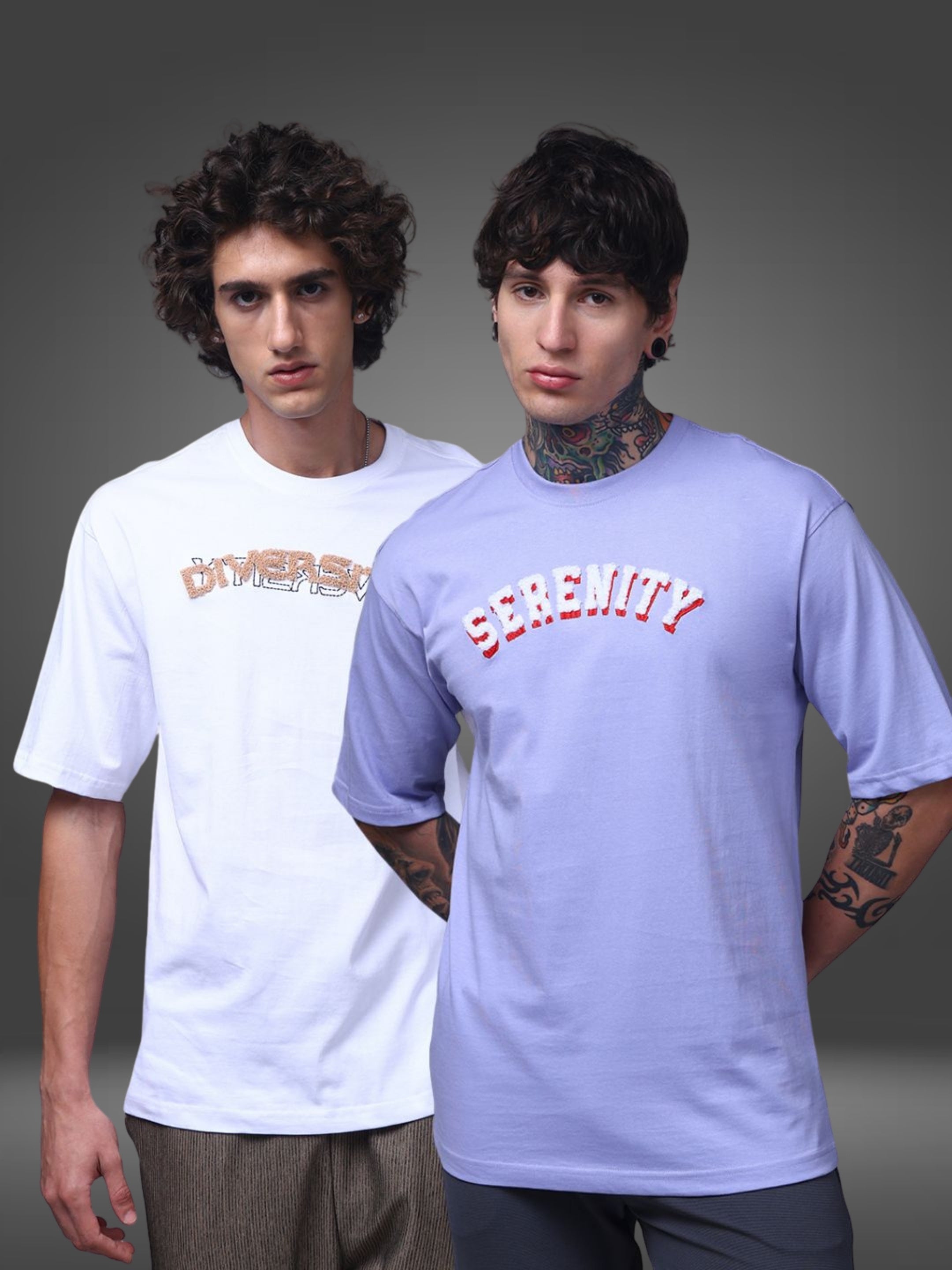 Men's Oversized Pack of 2 tshirts