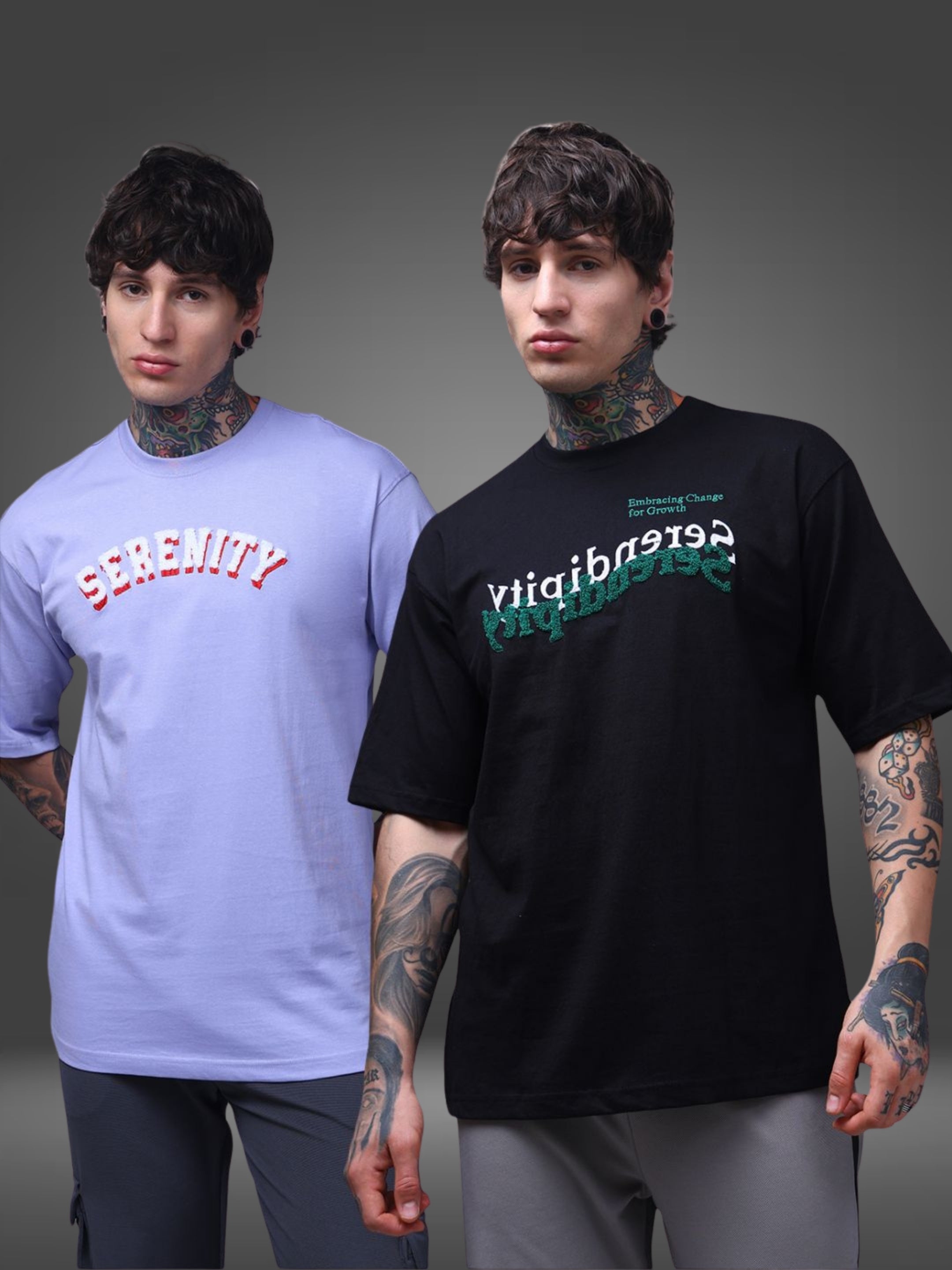 Men's Oversized Pack of 2 tshirts