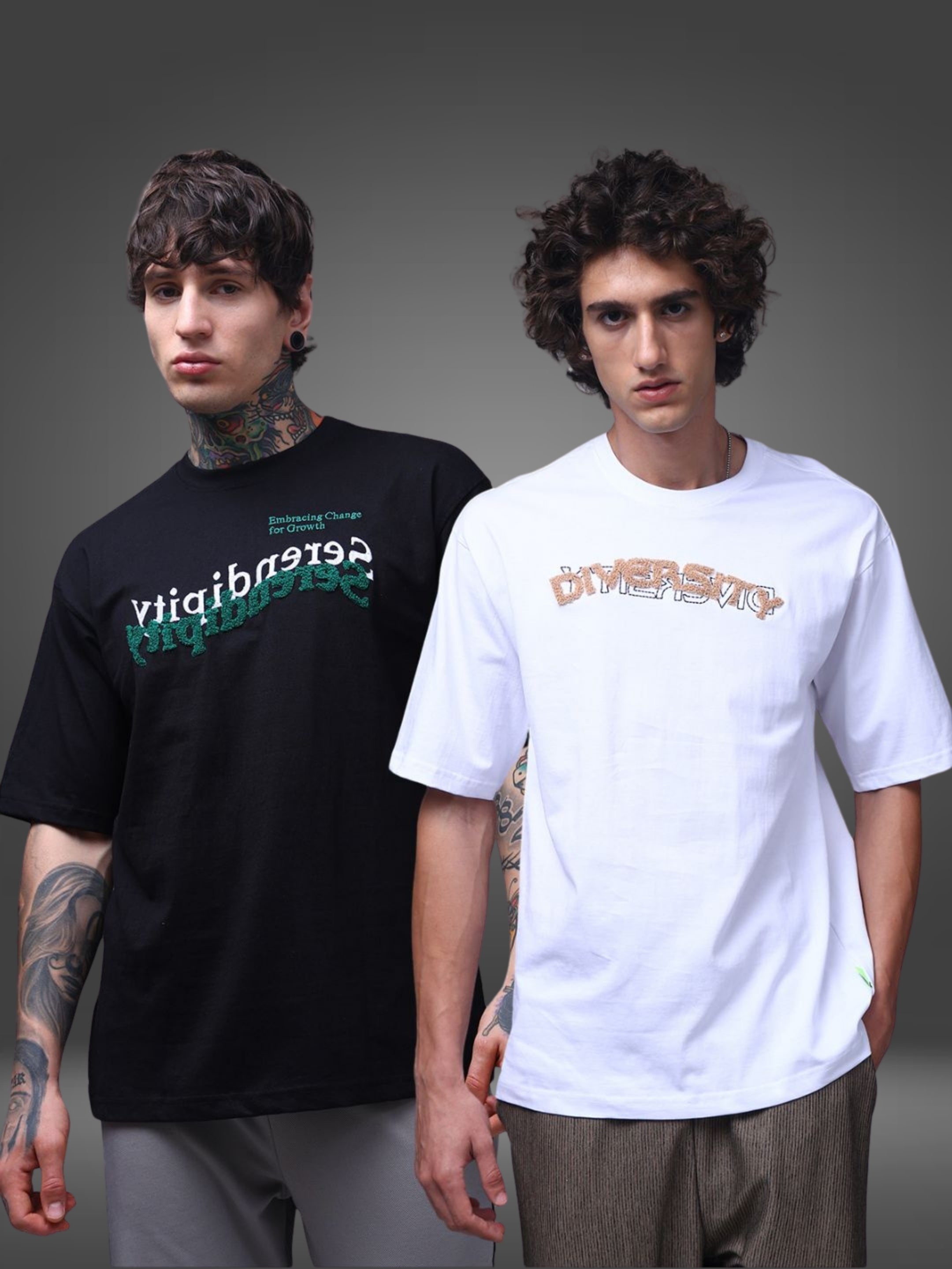 Men's Oversized Pack of 2 tshirts