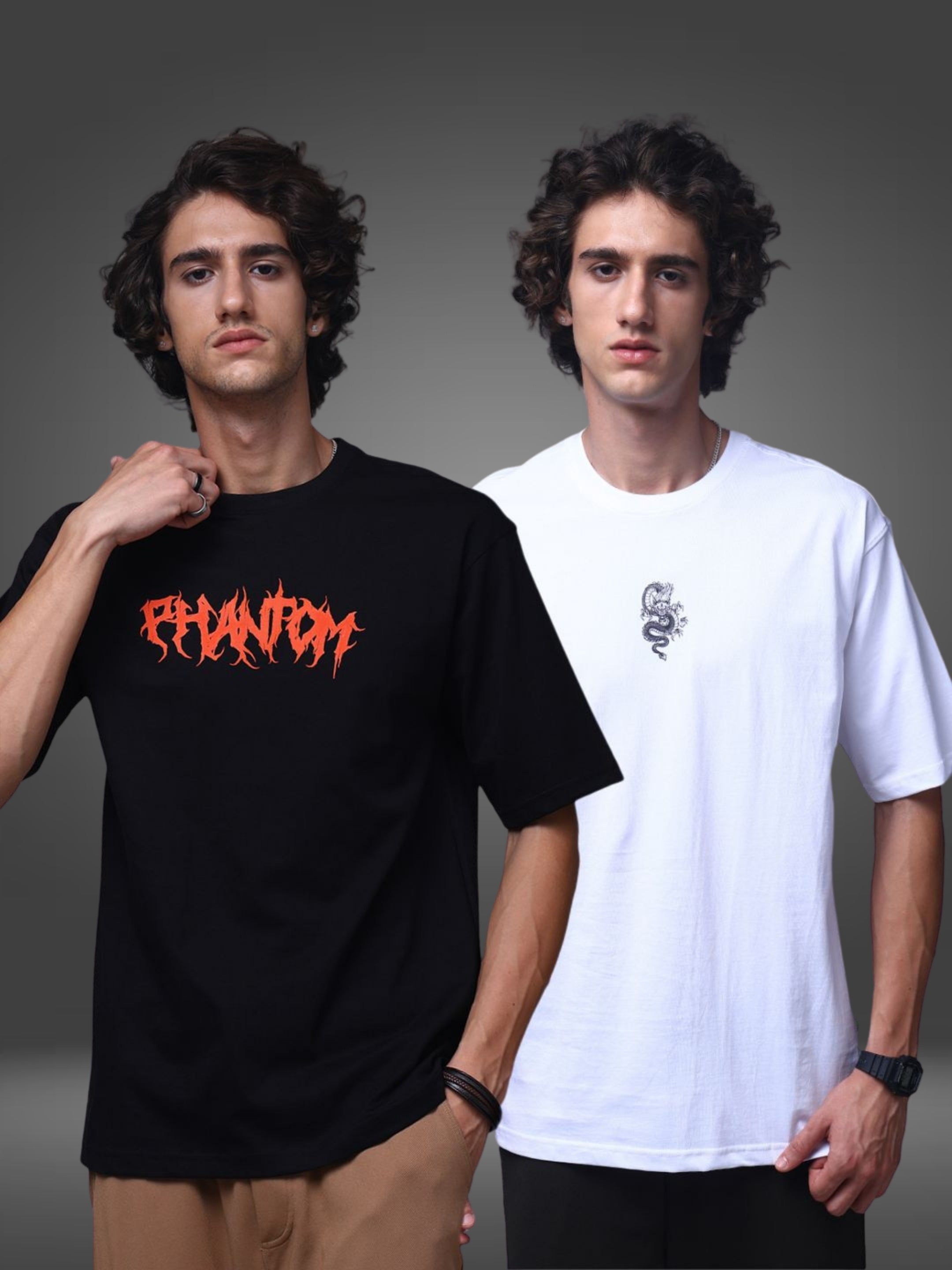Men's Oversized Pack of 2 tshirts