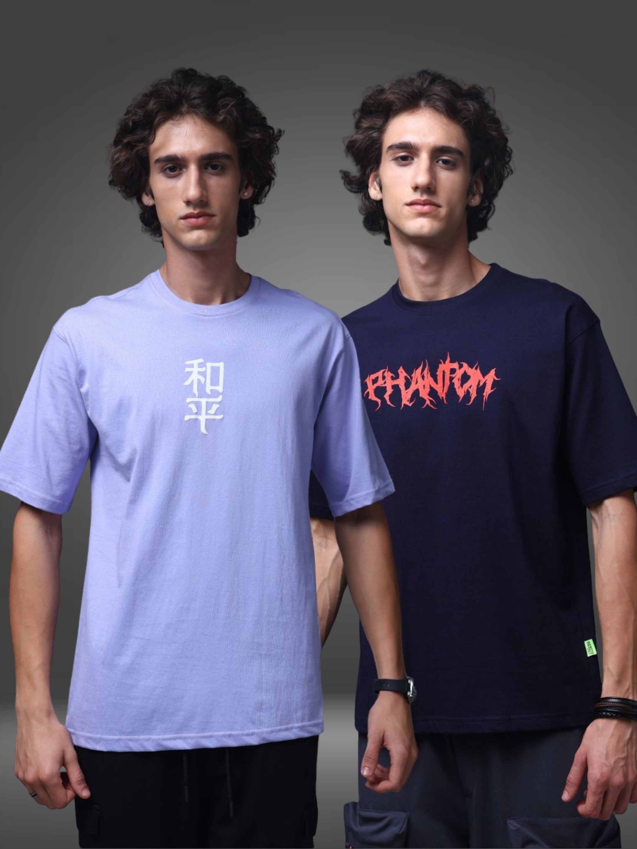 Men's Oversized Pack of 2 tshirts