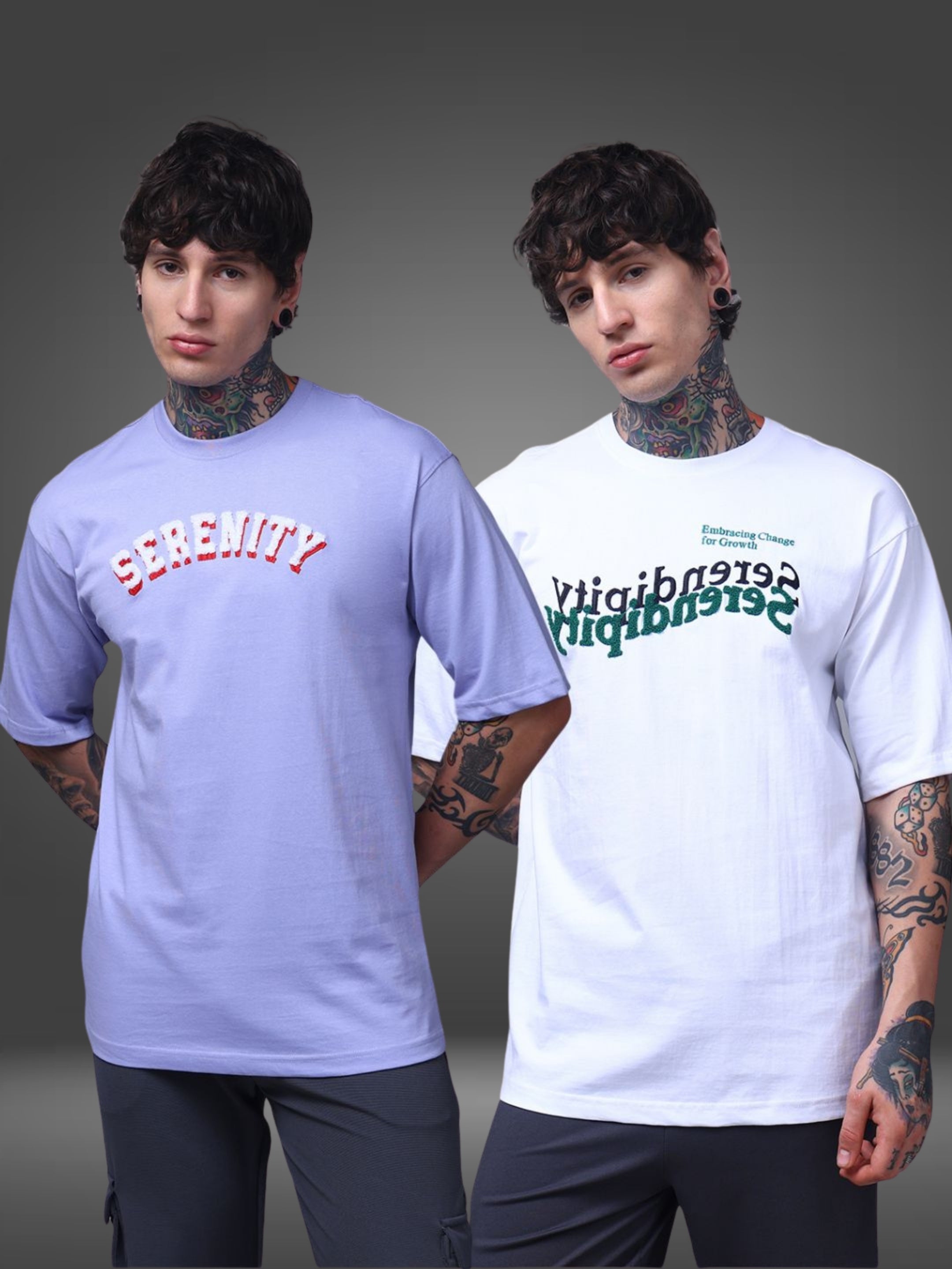 Men's Oversized Pack of 2 tshirts