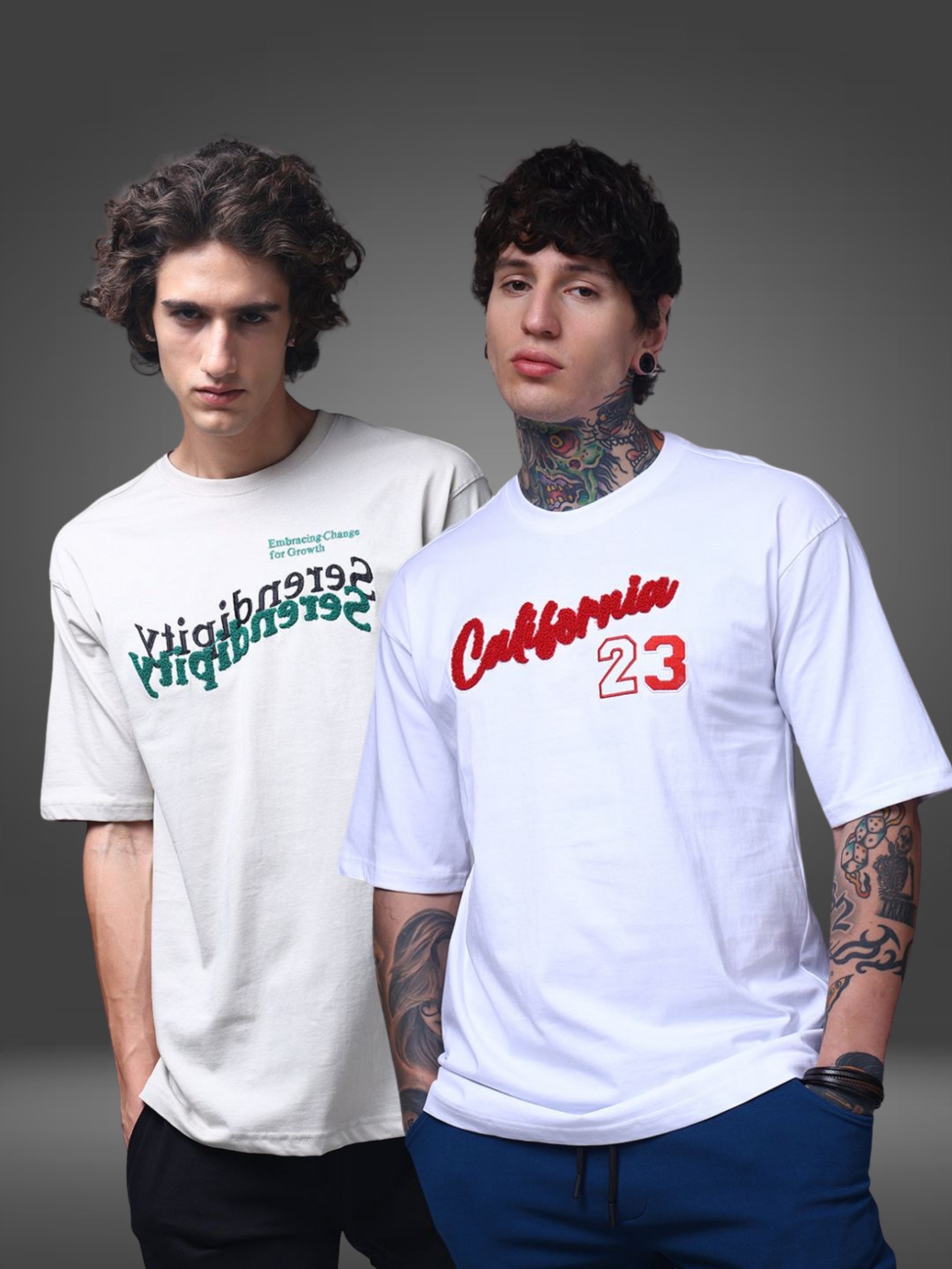 Men's Oversized Pack of 2 tshirts