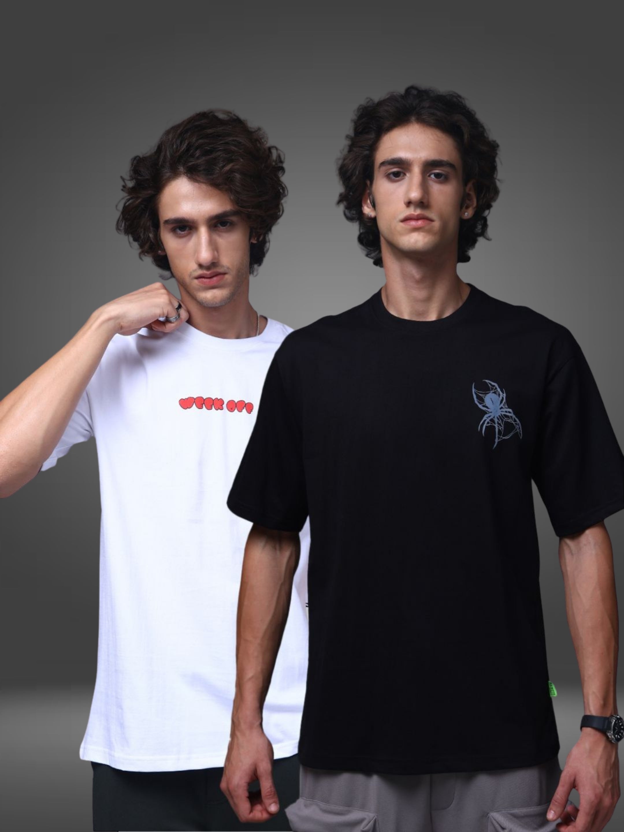 Men's Oversized Pack of 2 tshirts