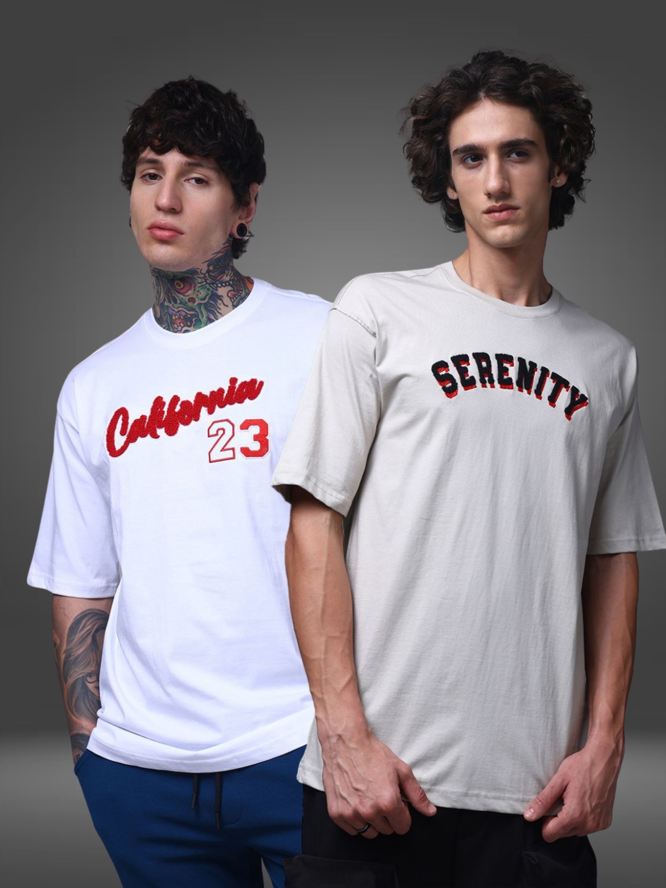 Men's Oversized Pack of 2 tshirts