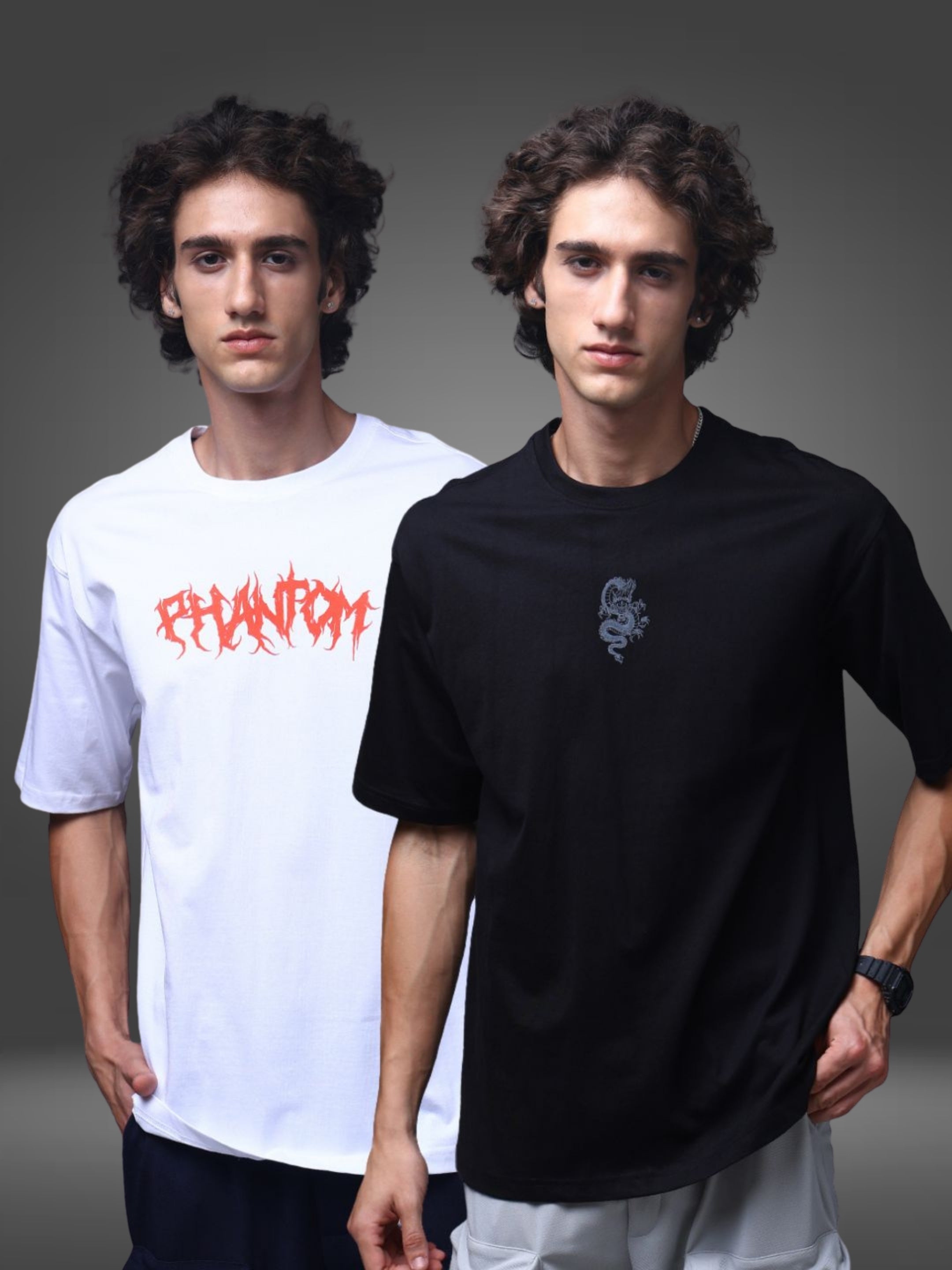 Men's Oversized Pack of 2 tshirts