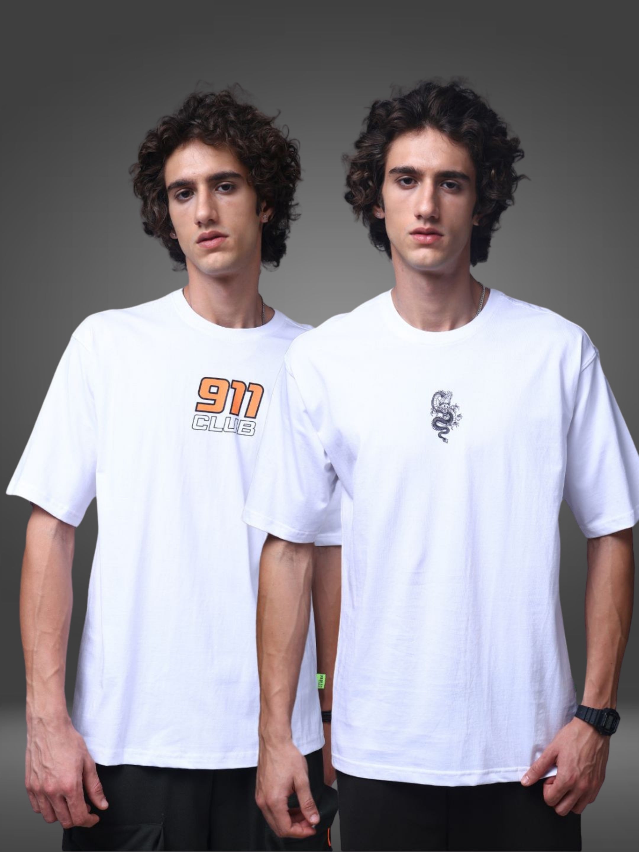 Men's Oversized Pack of 2 tshirts