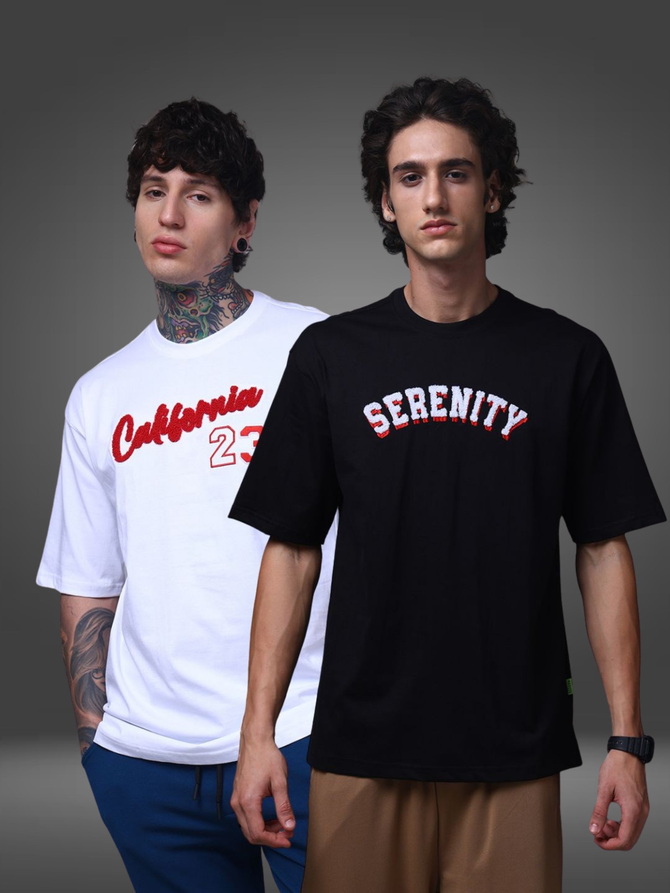 Men's Oversized Pack of 2 tshirts
