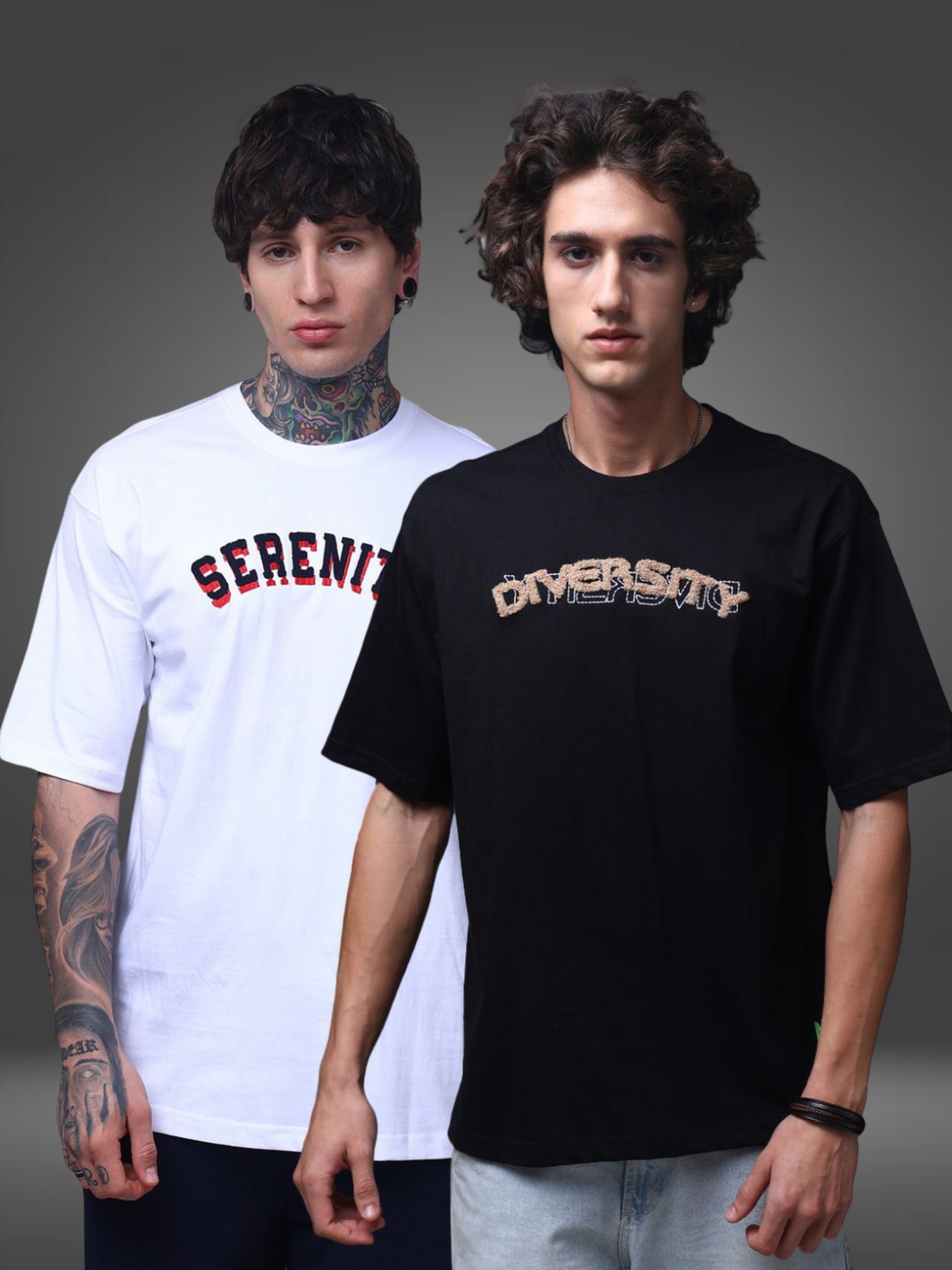 Men's Oversized Pack of 2 tshirts