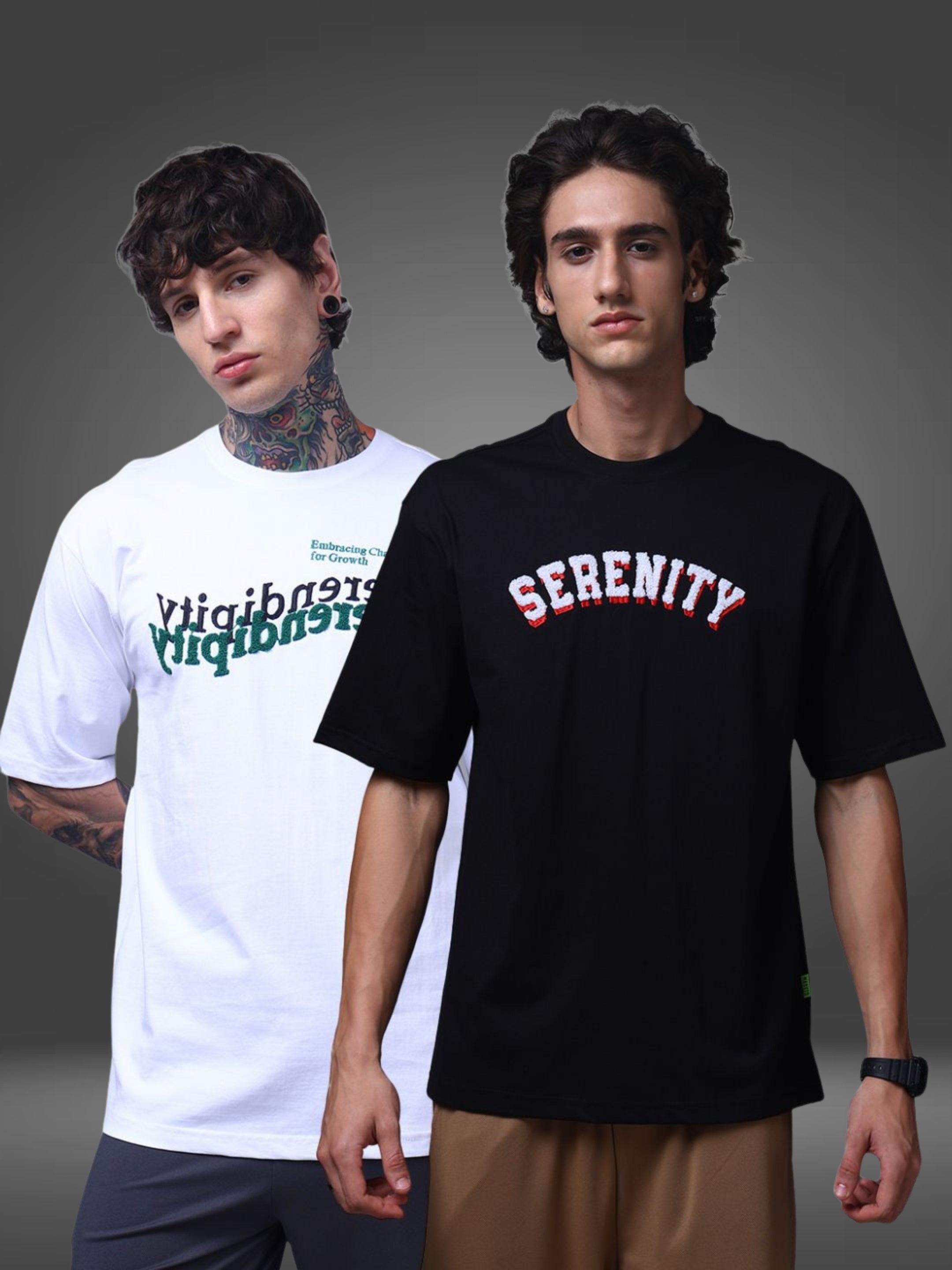 Men's Oversized Pack of 2 tshirts