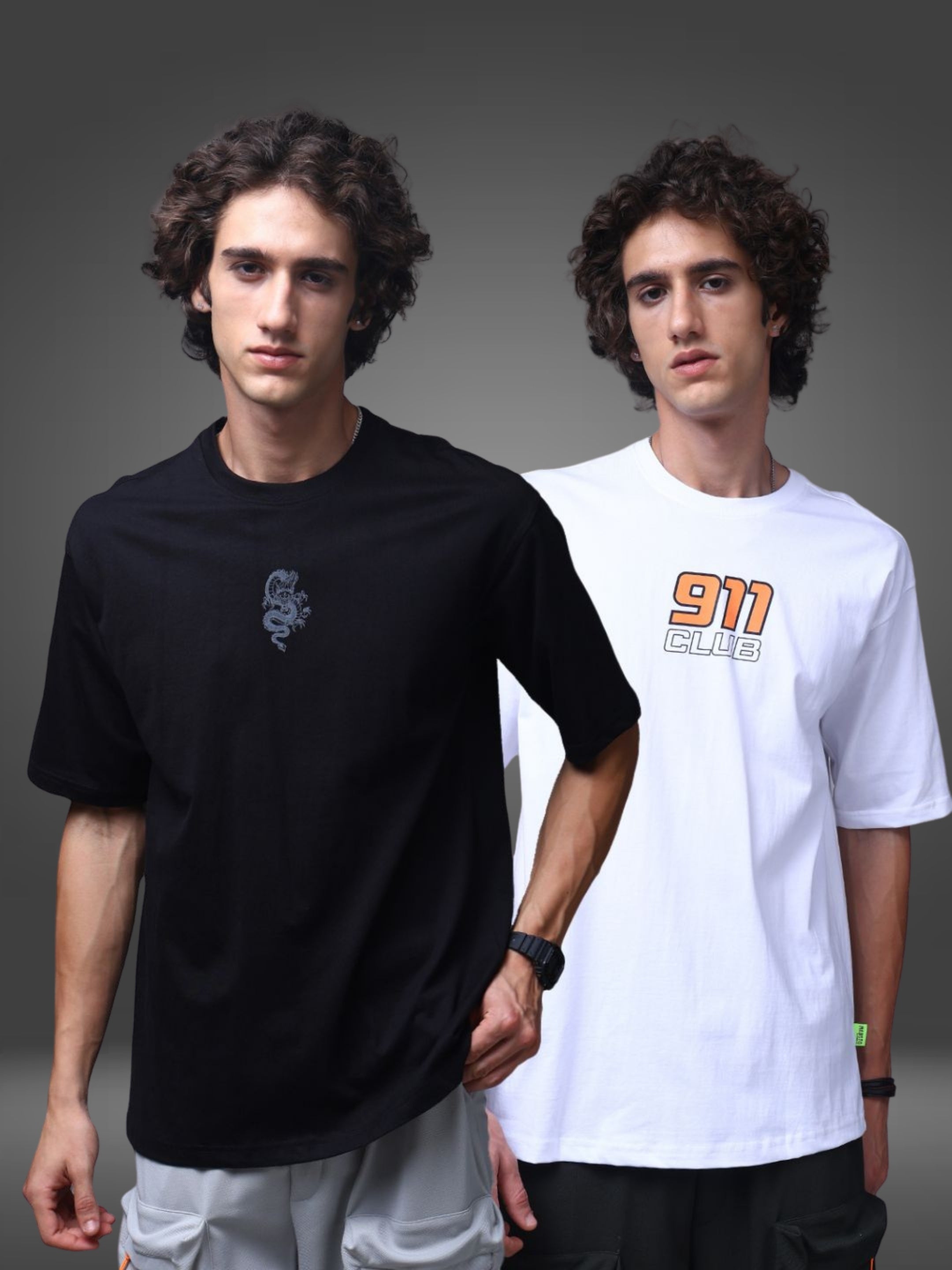 Men's Oversized Pack of 2 tshirts