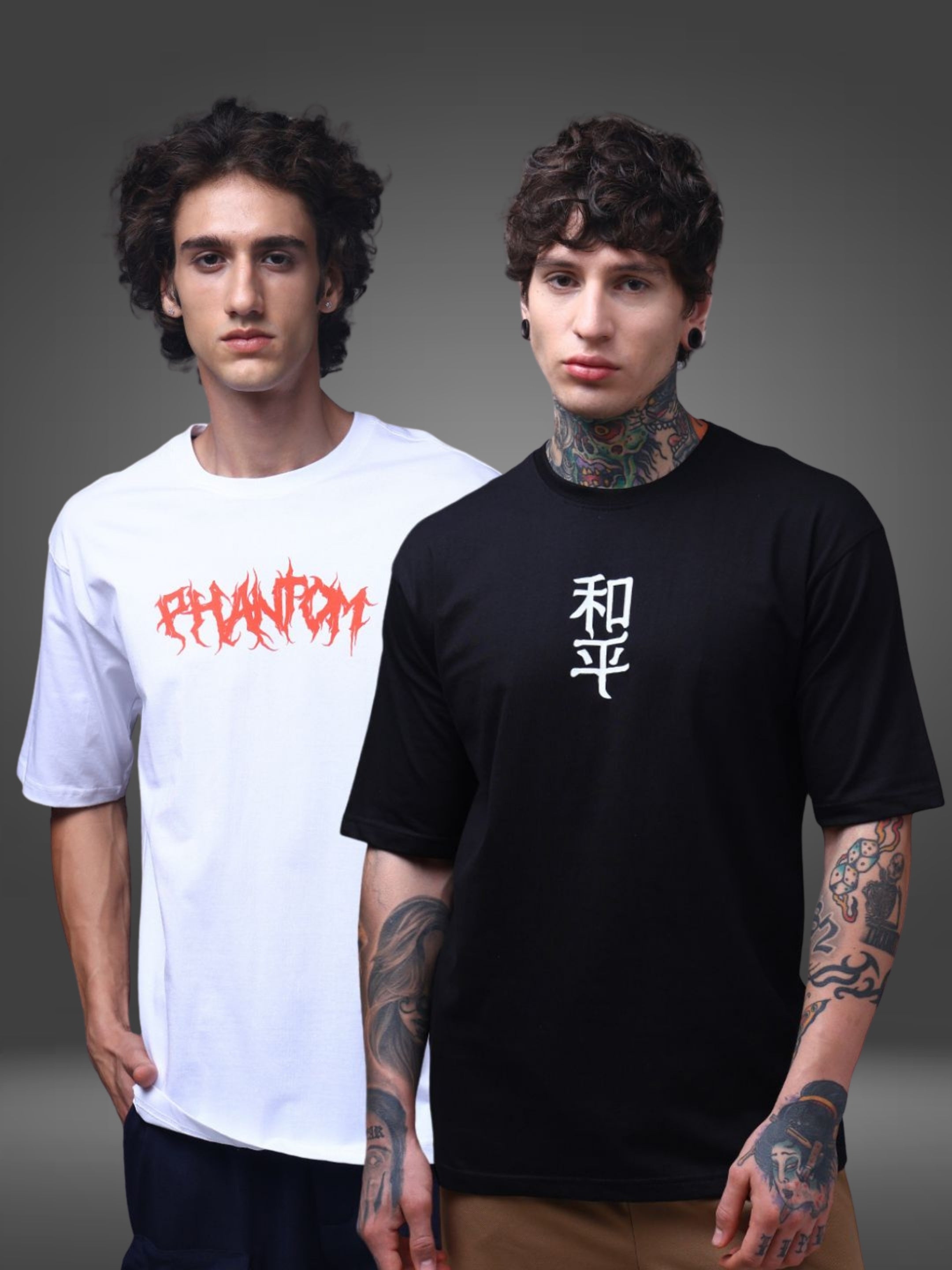 Men's Oversized Pack of 2 tshirts
