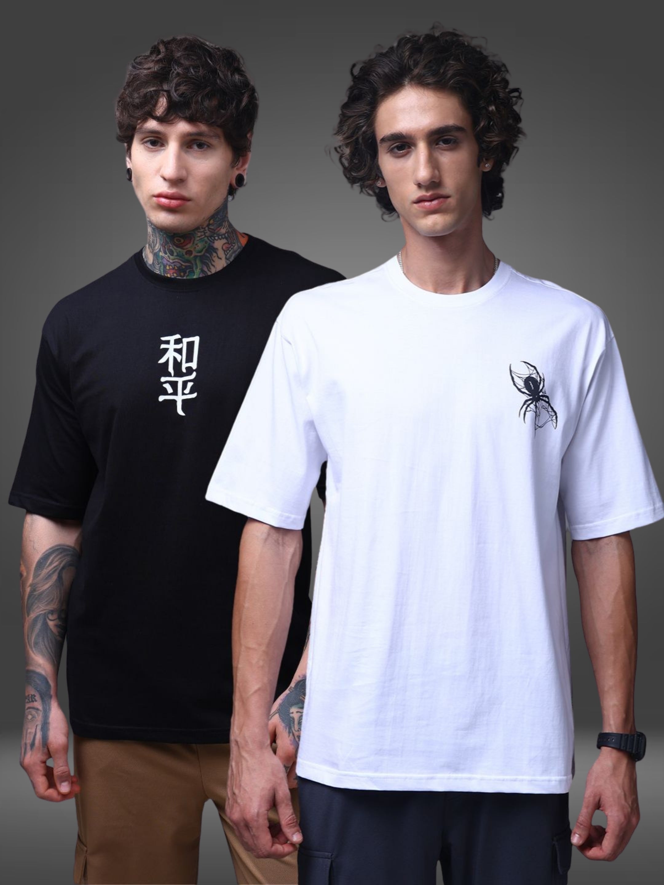Men's Oversized Pack of 2 tshirts