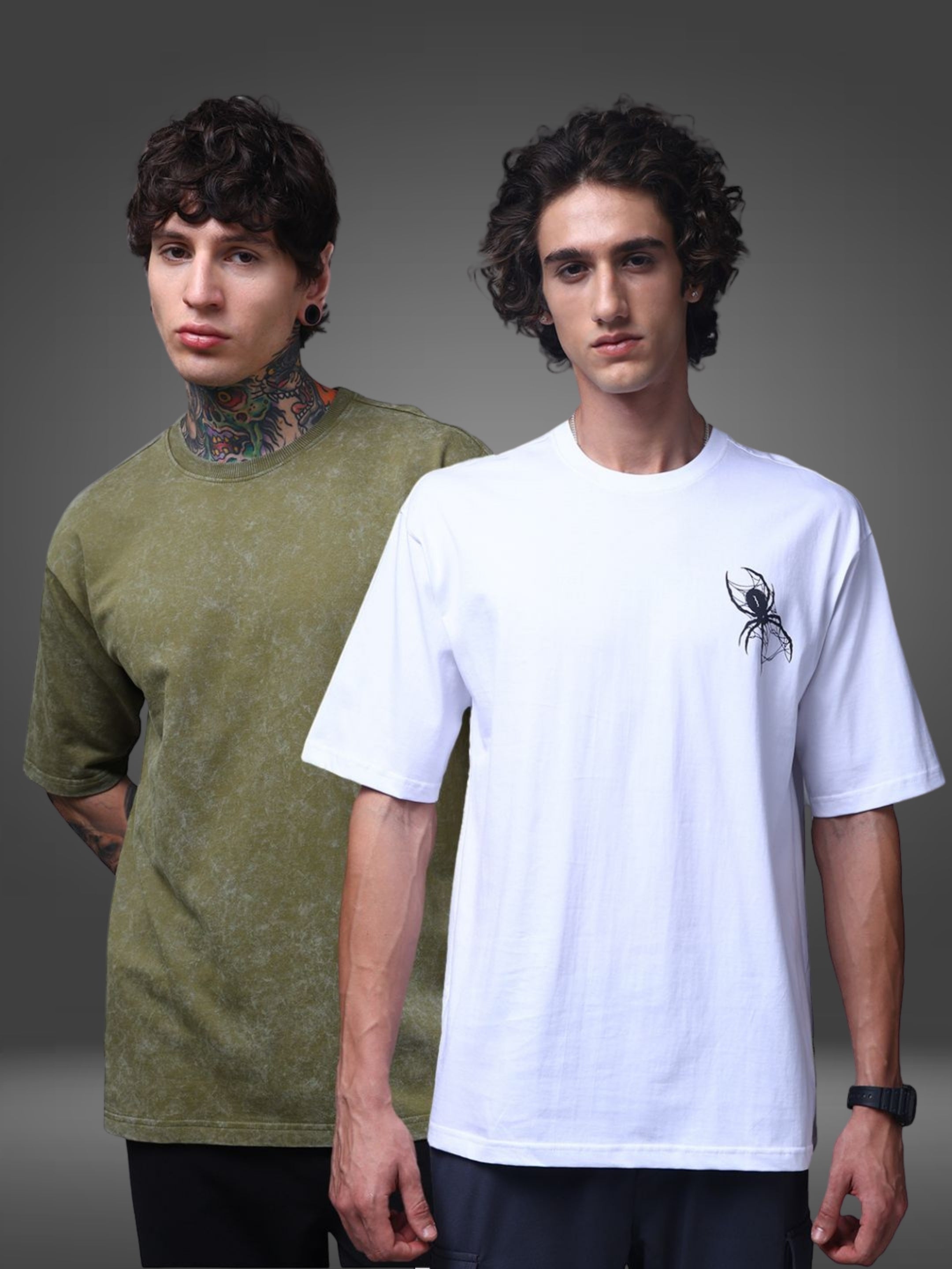 Men's Oversized Pack of 2 tshirts