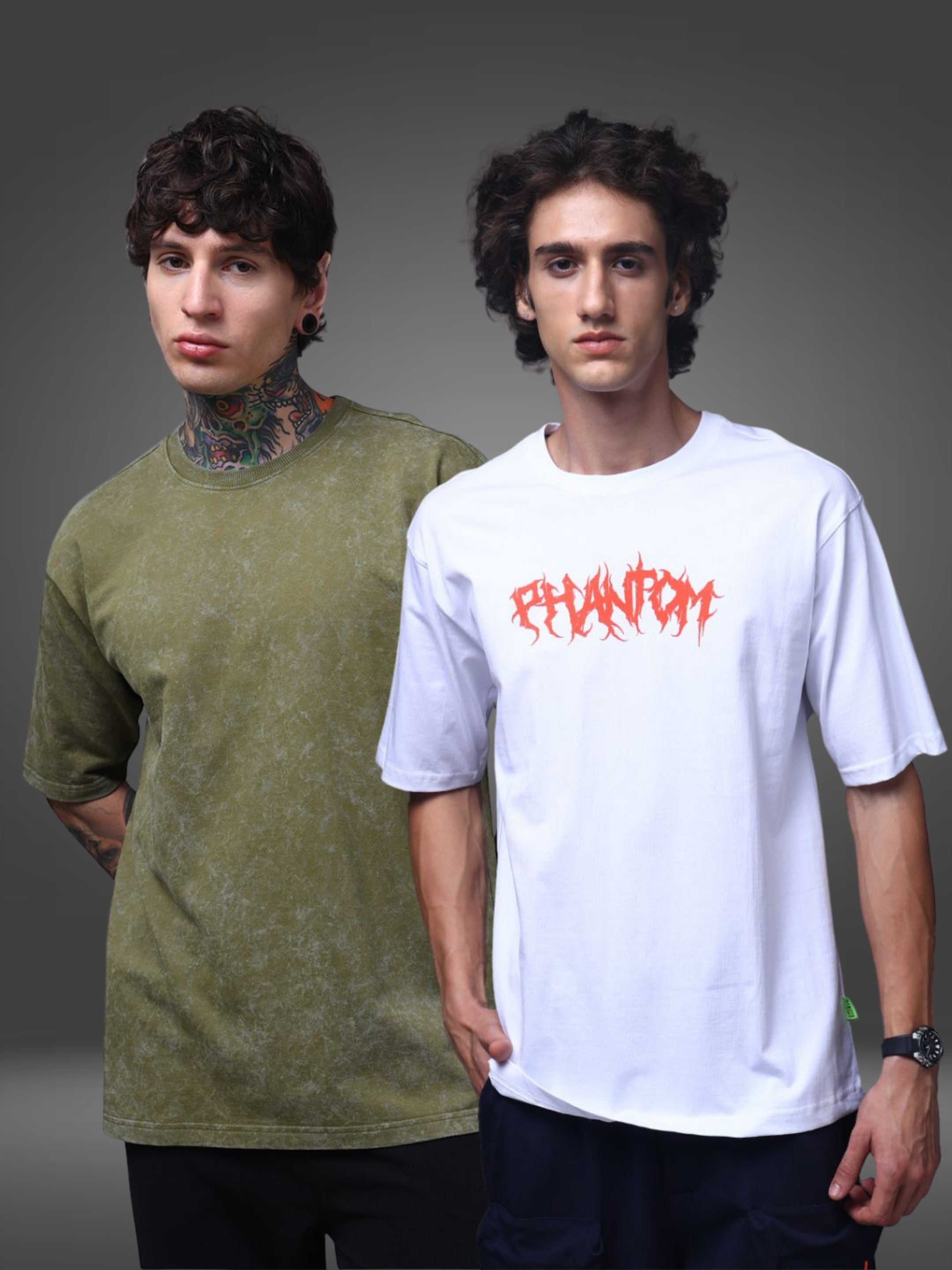 Men's Oversized Pack of 2 tshirts
