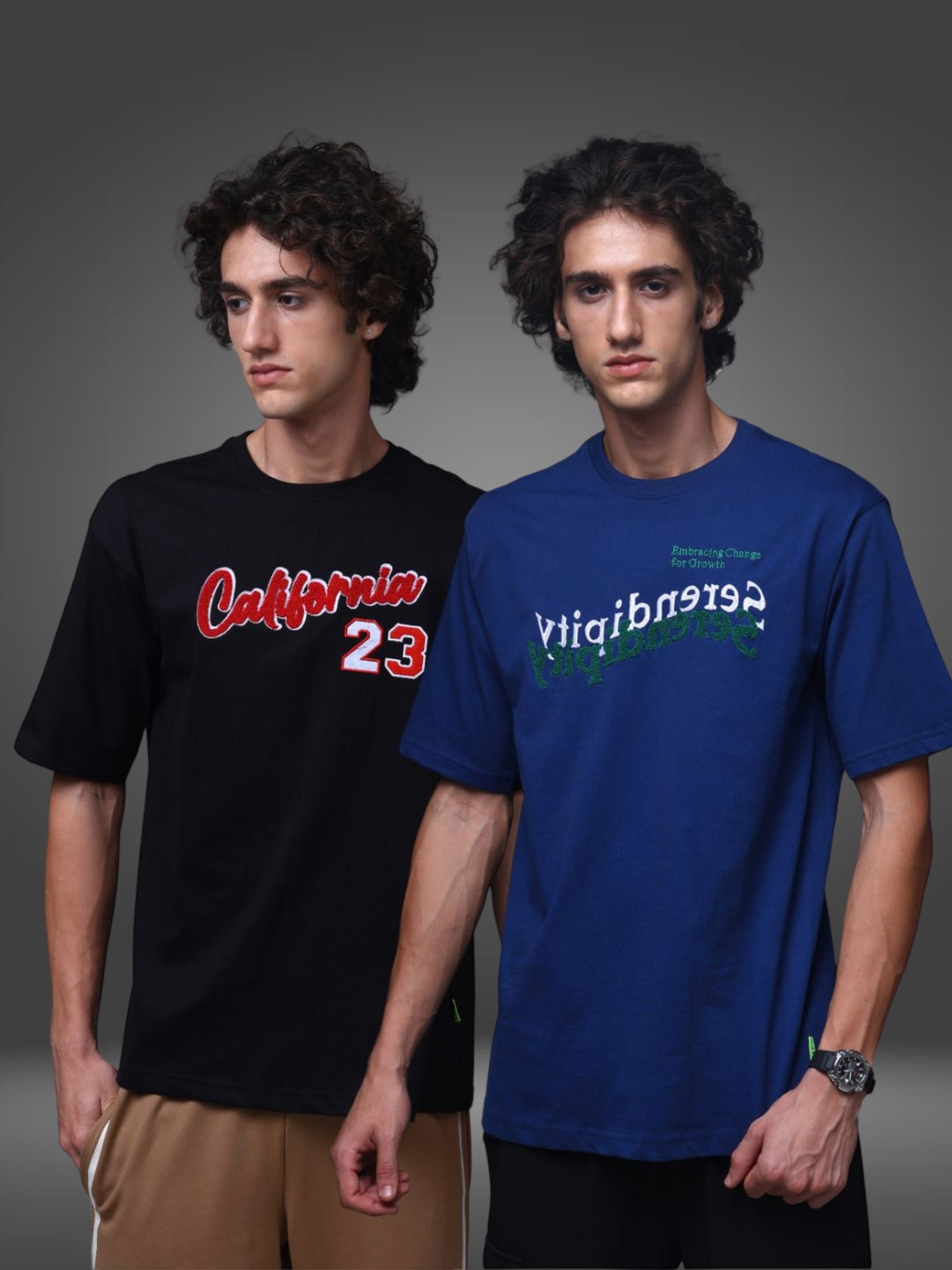Men's Oversized Pack of 2 tshirts