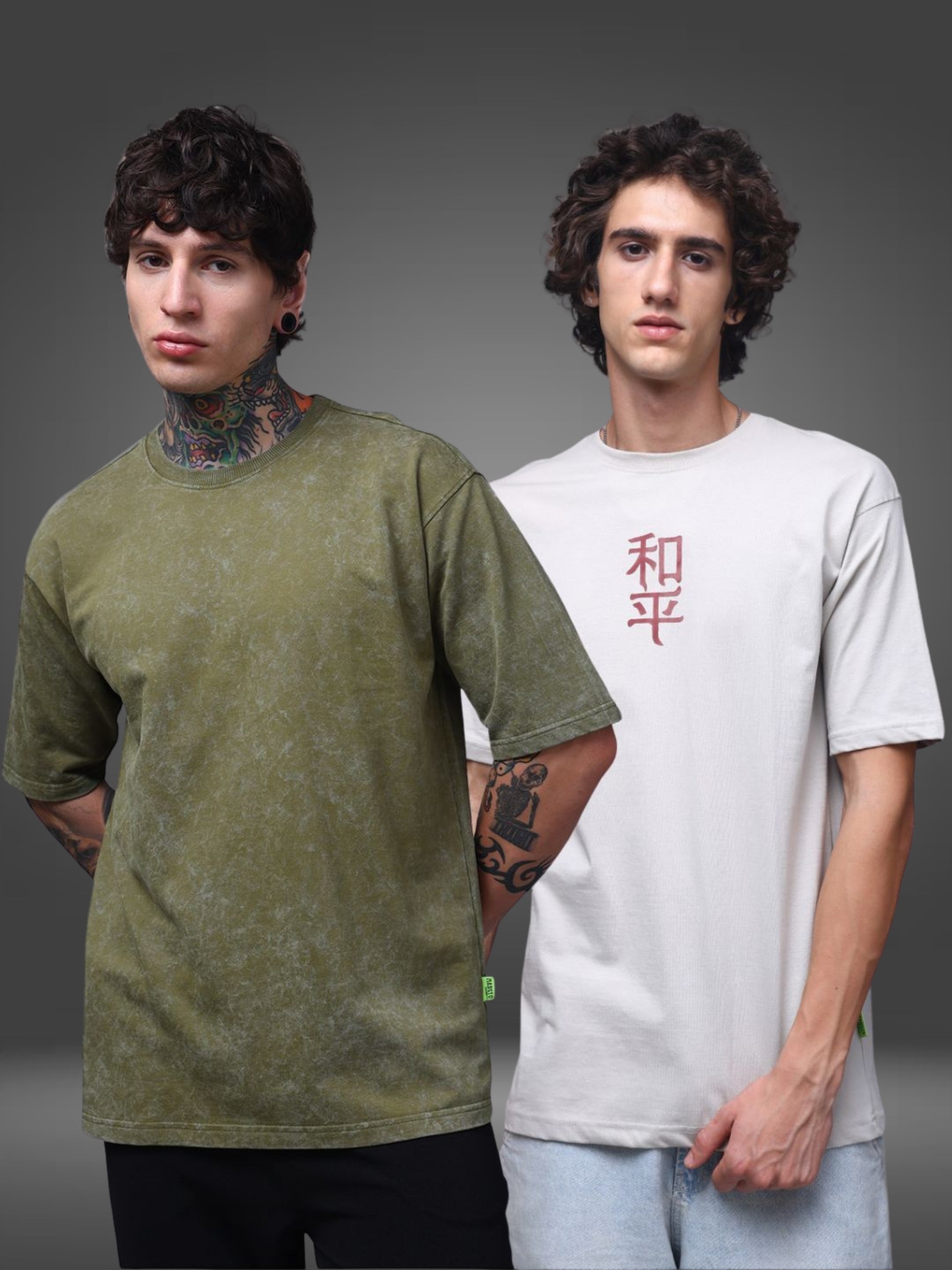 Men's Oversized Pack of 2 tshirts