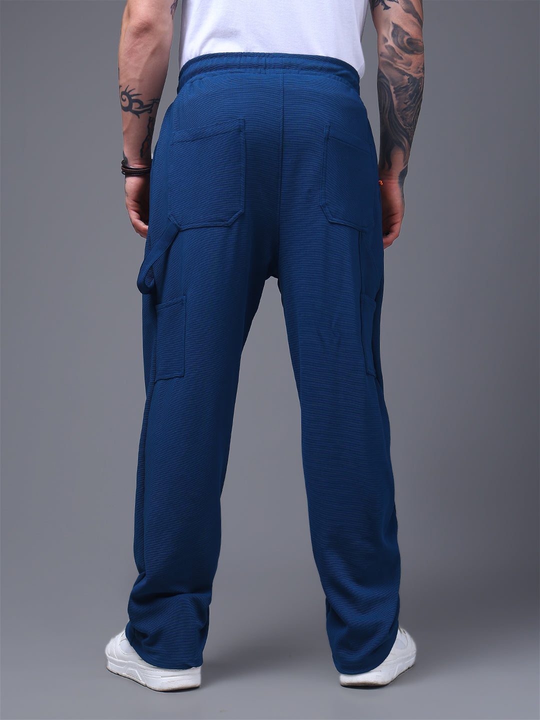 Men's Solid Blue Carpenter Pants