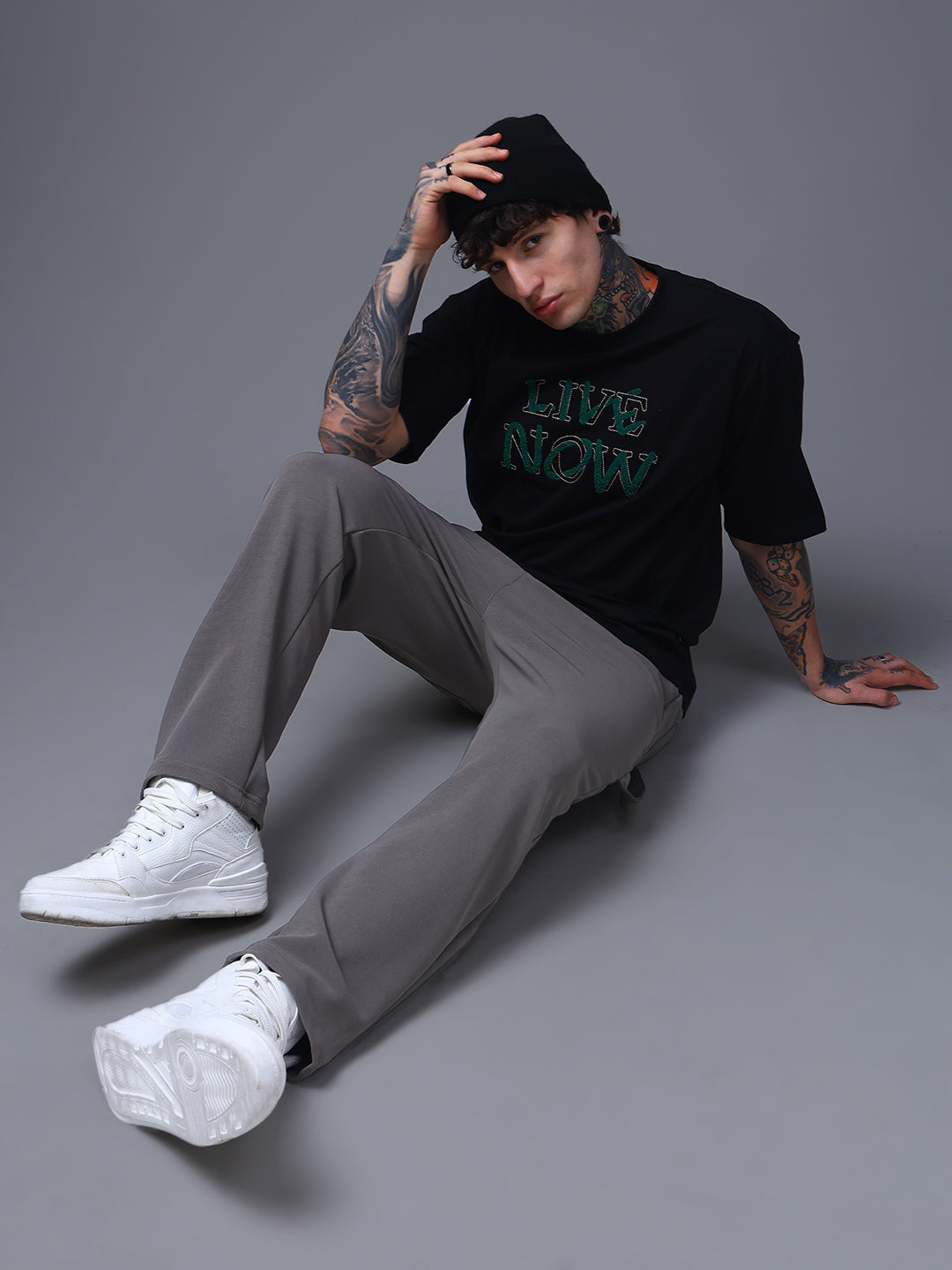 Men's Solid Light Grey Carpenter Pants