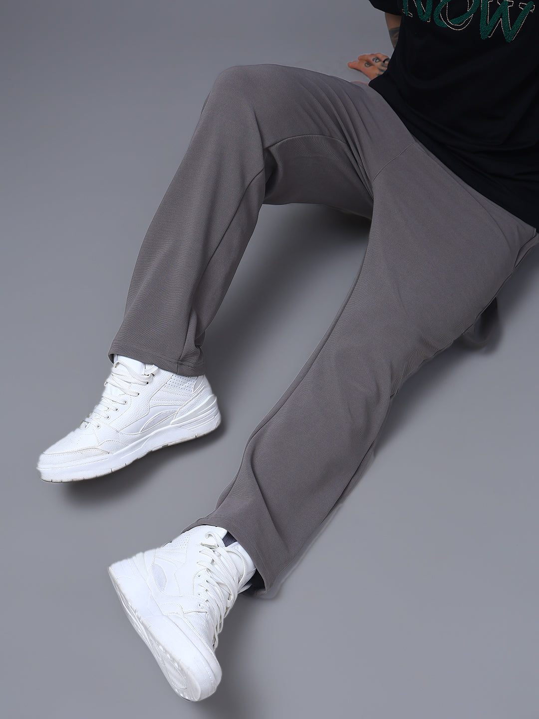Men's Solid Light Grey Carpenter Pants