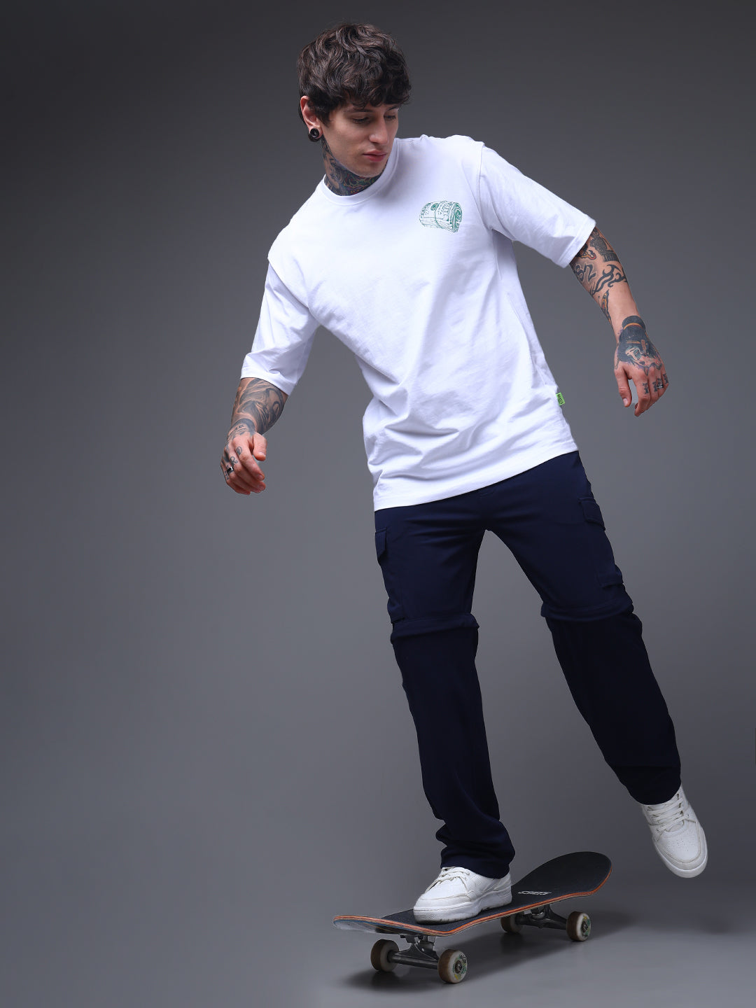 Men's Straight Fit Navy Detachable Cargo Pants