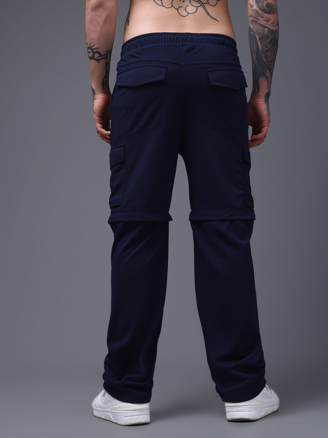Men's Straight Fit Navy Detachable Cargo Pants