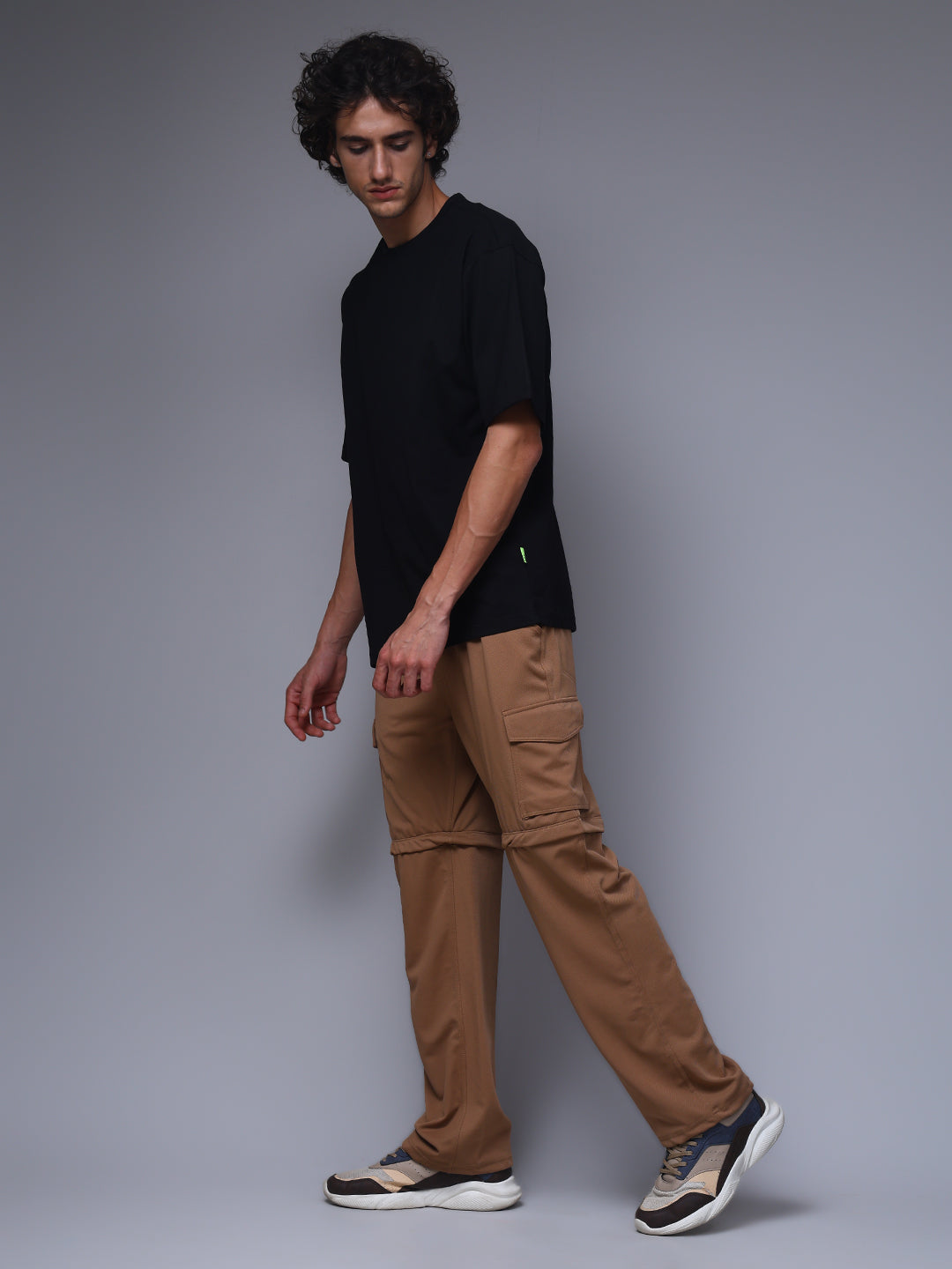 Men's Oversized Solid Black Tshirt