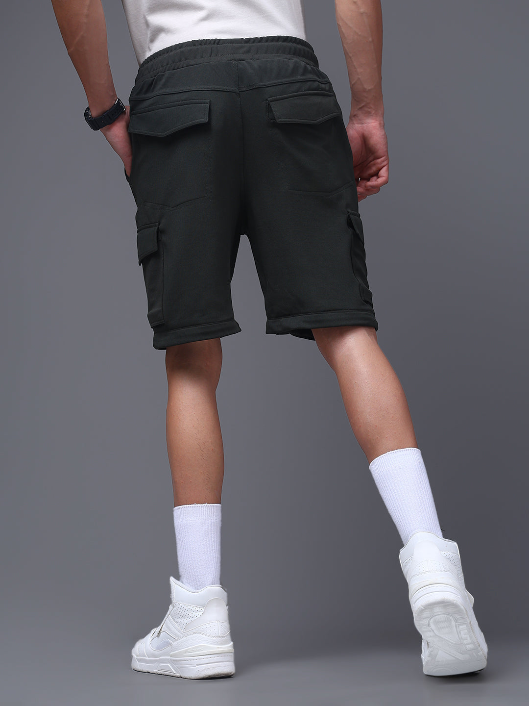 Men's Straight Fit Olive Detachable Cargo Pants