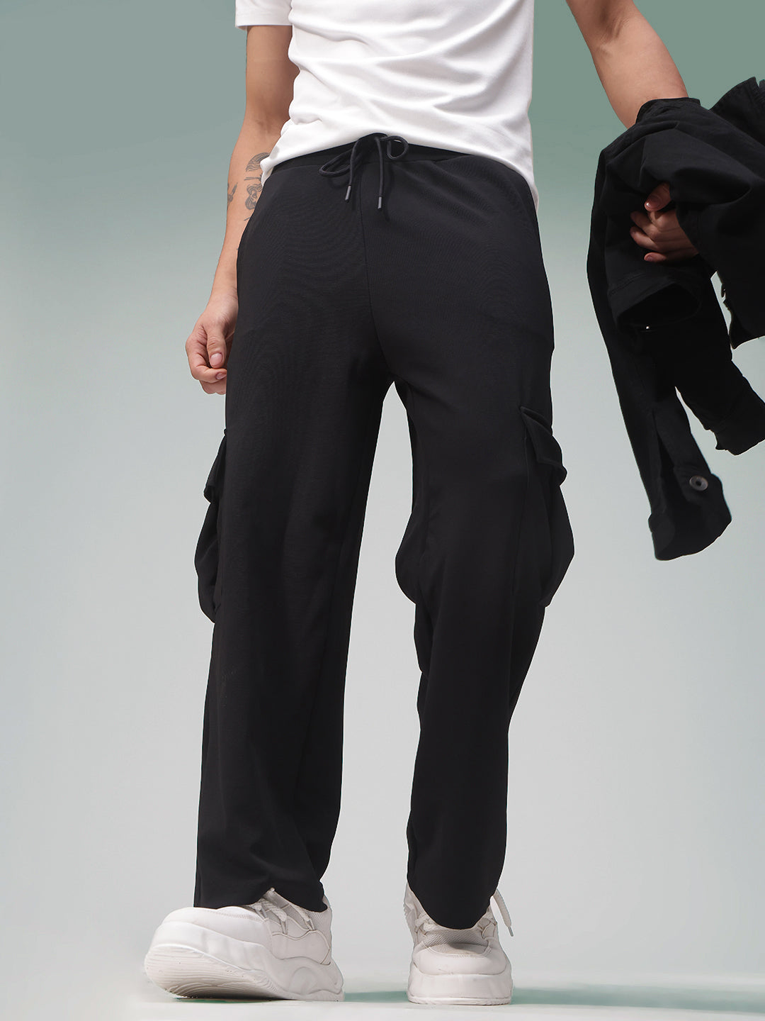 Mens Relaxed Fit Flexi Waist TrackPants